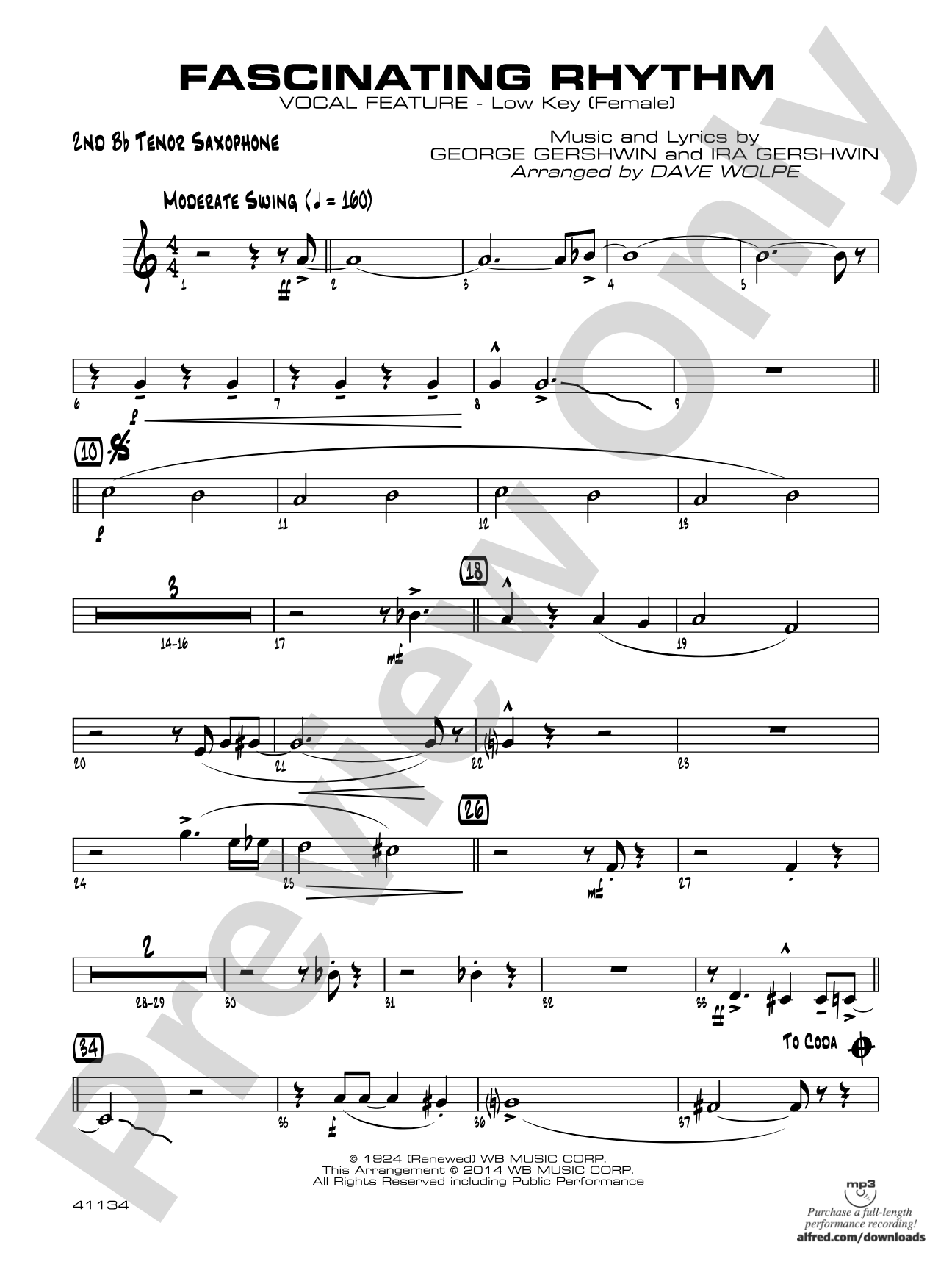 Fascinating Rhythm: 2nd B-flat Tenor Saxophone