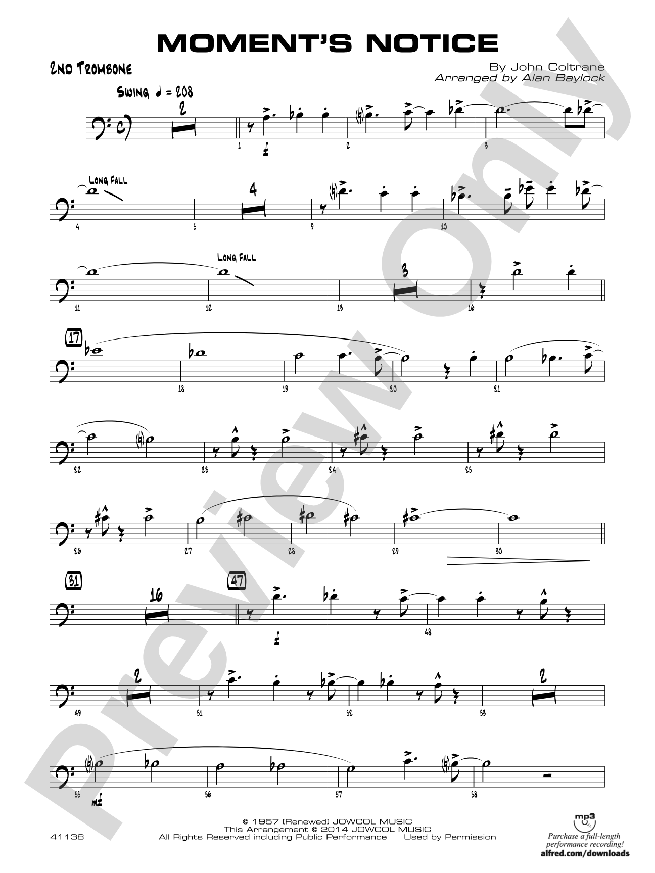 Moment's Notice: 2nd Trombone