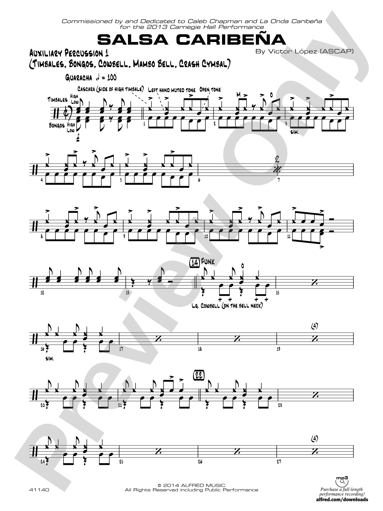 Salsa Caribeña: Auxiliary Percussion 1