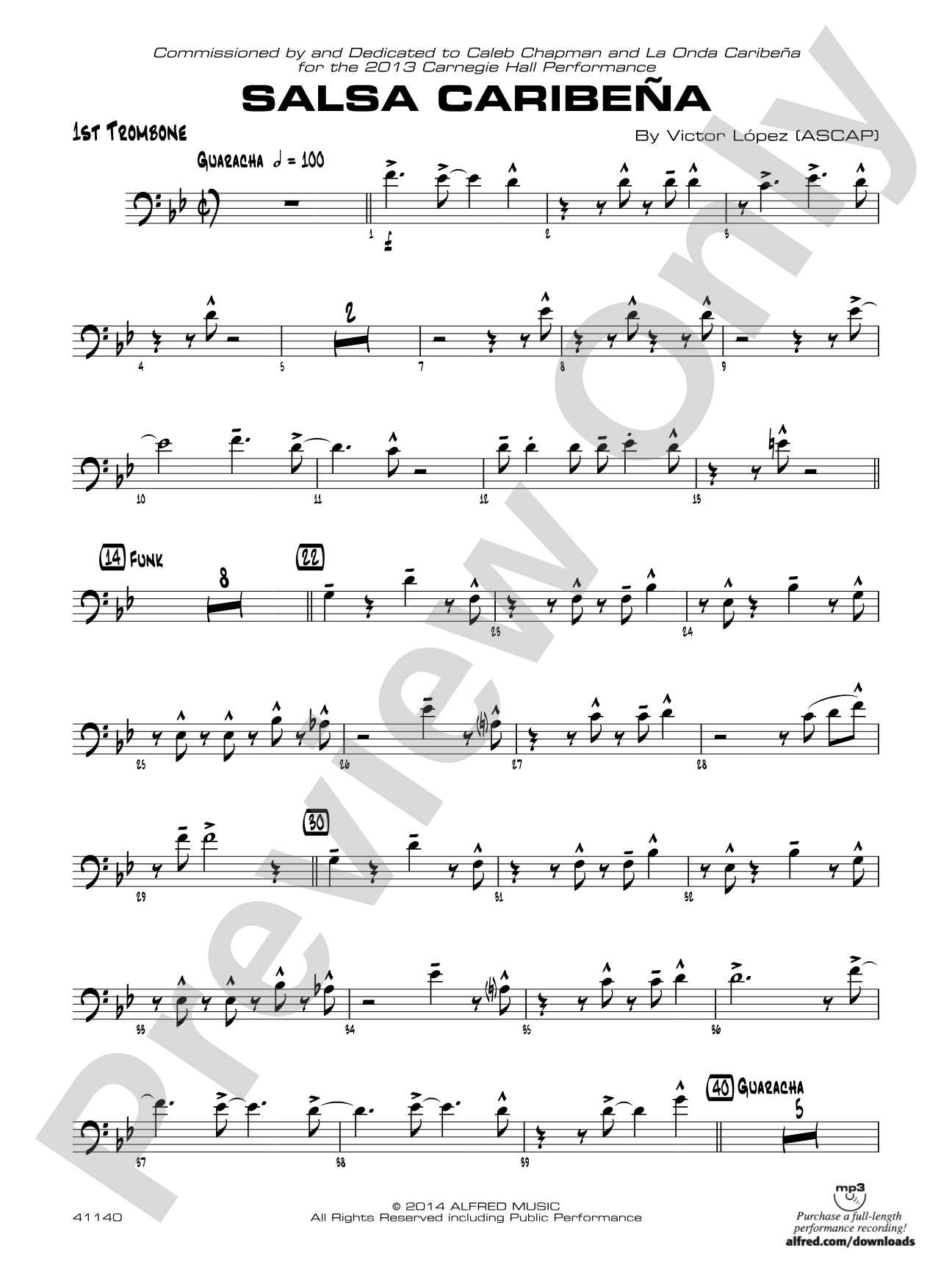 Salsa Caribeña: 1st Trombone