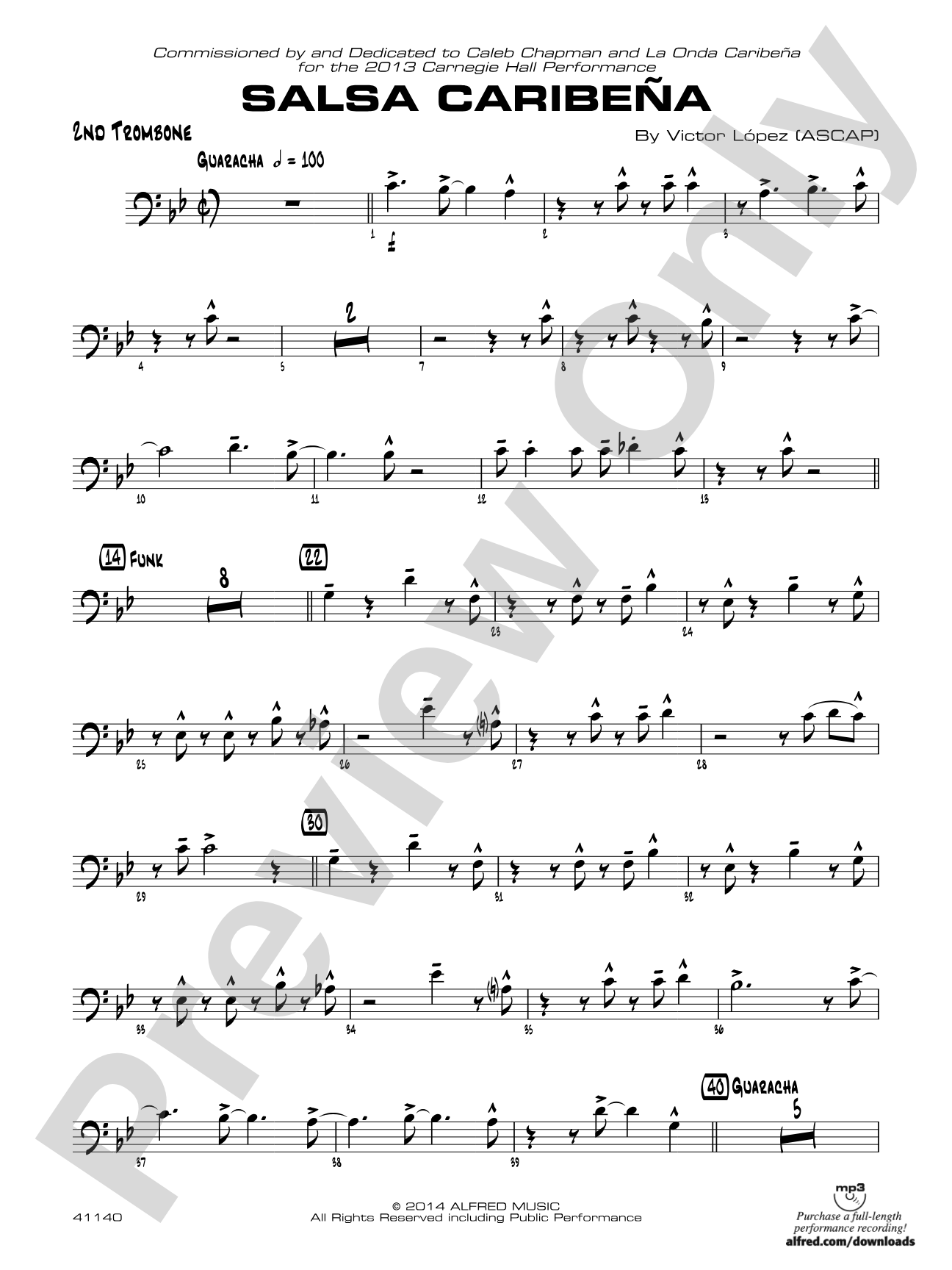 Salsa Caribeña: 2nd Trombone