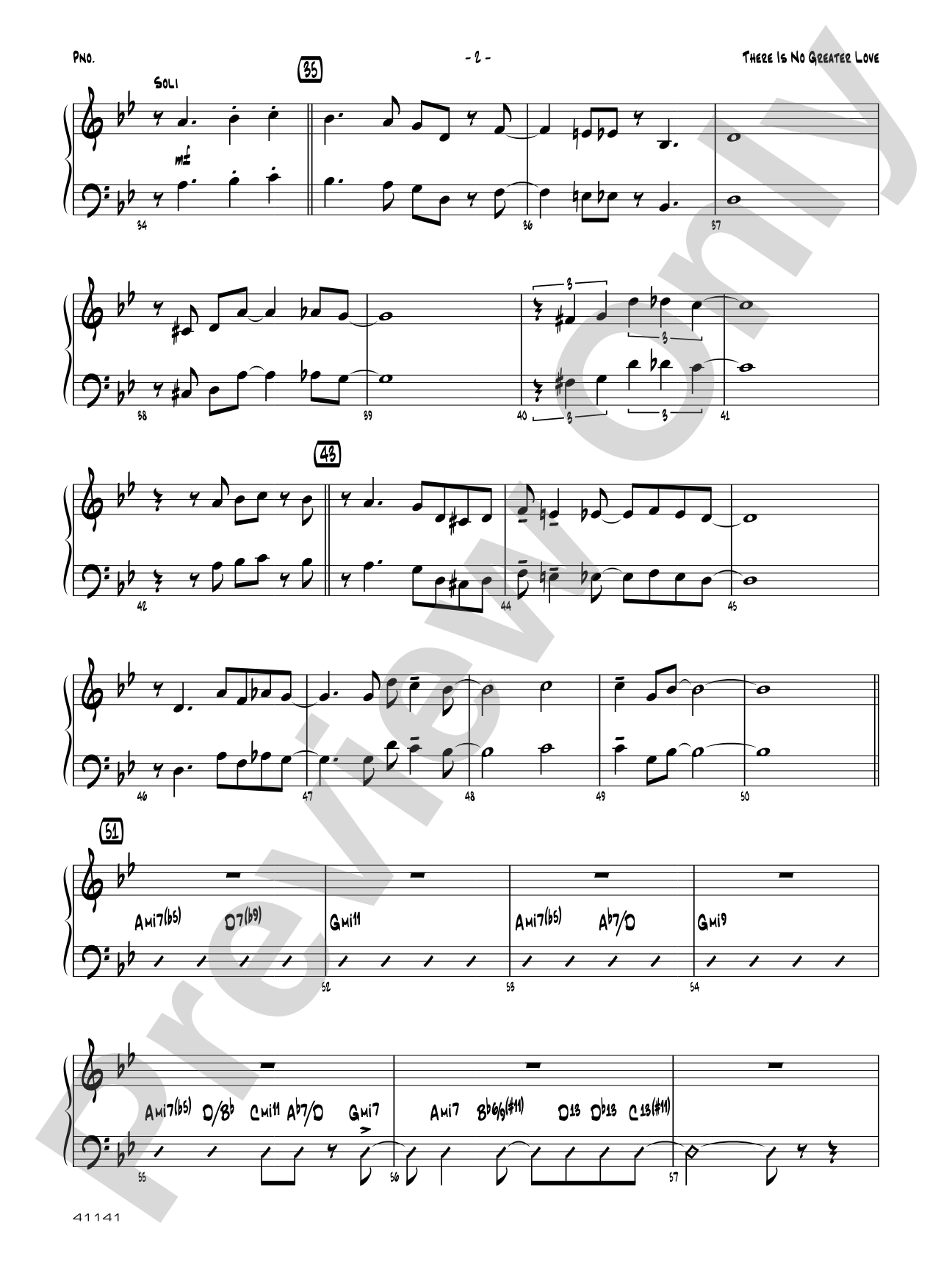 There Is No Greater Love: Piano Accompaniment