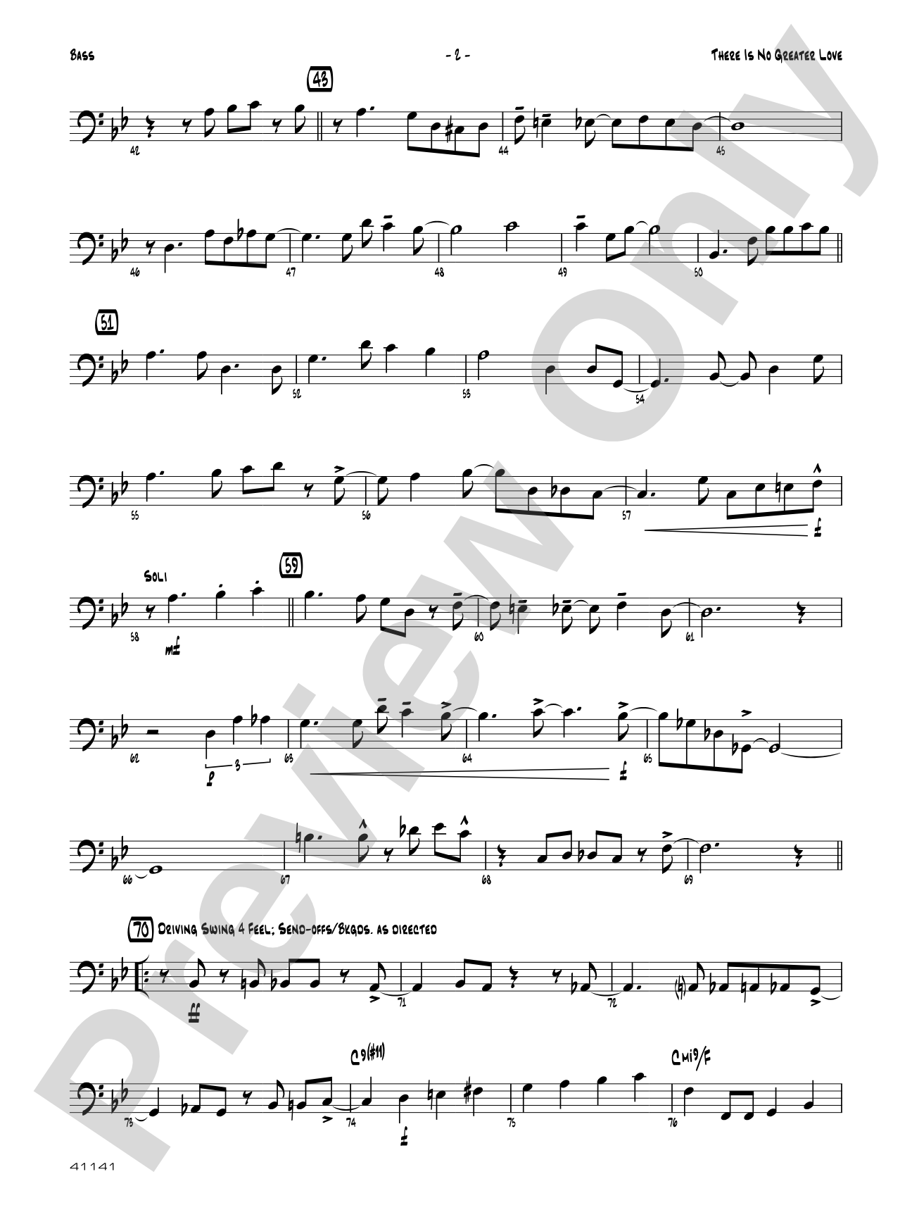 There Is No Greater Love: String Bass