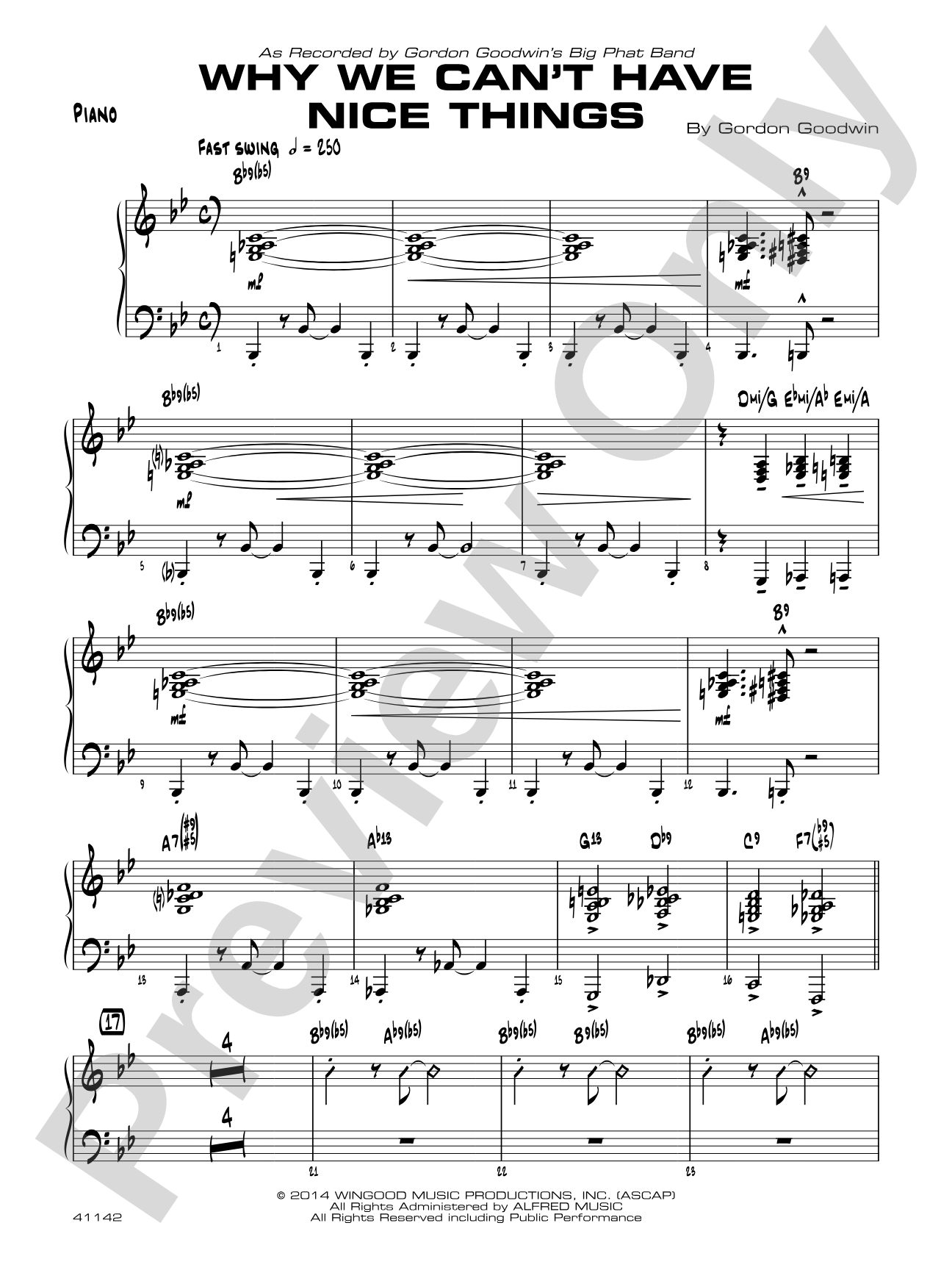 Why We Can't Have Nice Things: Piano Accompaniment