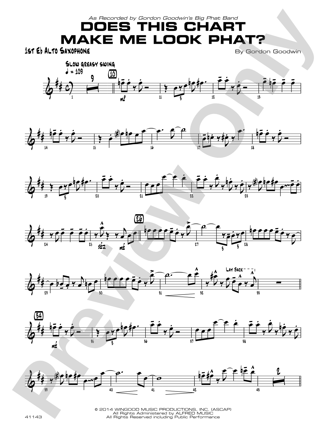 Does This Chart Make Me Look Phat?: E-flat Alto Saxophone