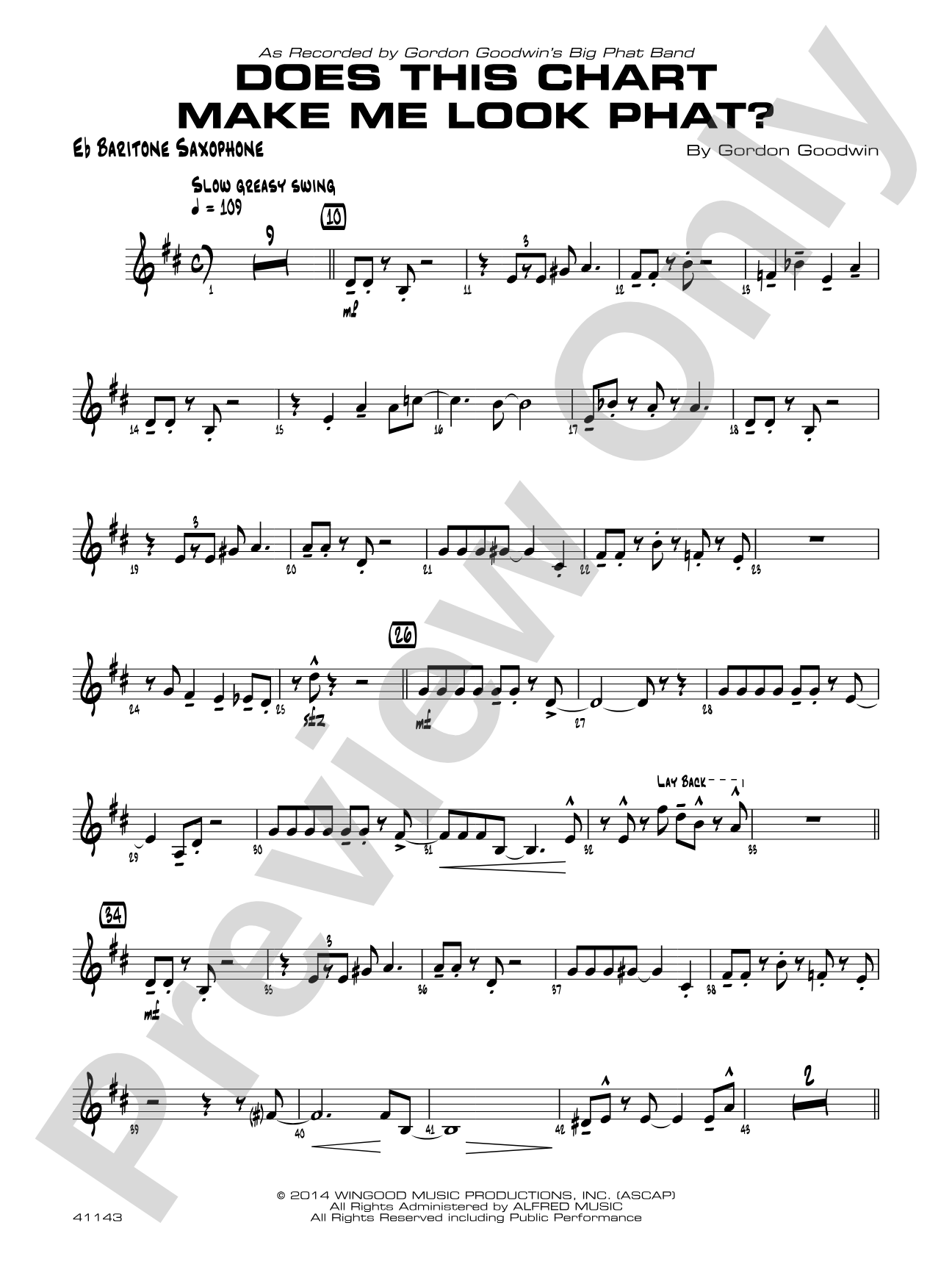 Does This Chart Make Me Look Phat?: E-flat Baritone Saxophone