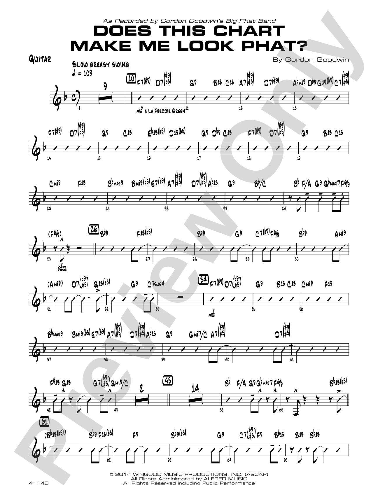 Does This Chart Make Me Look Phat?: Guitar