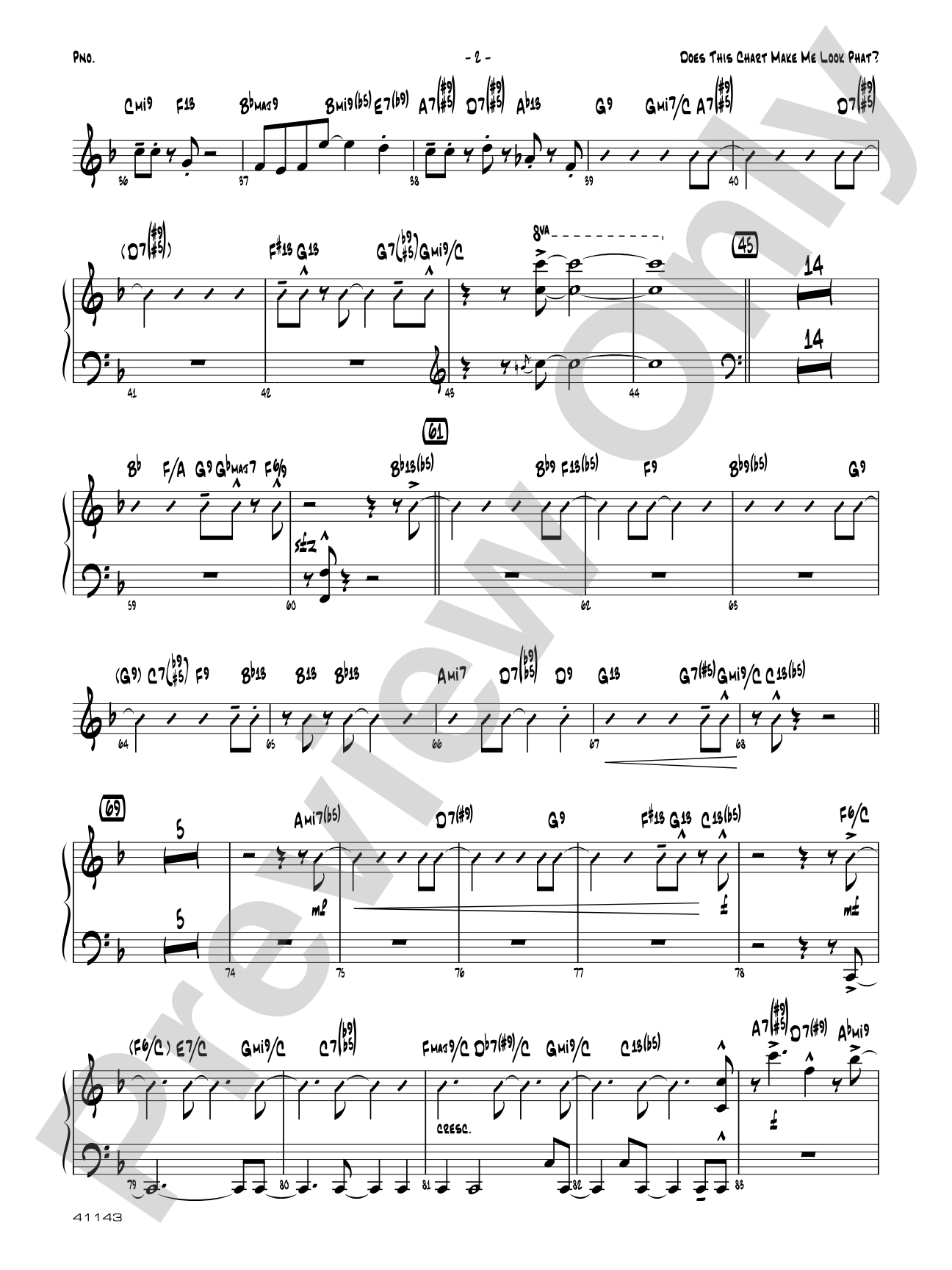 Does This Chart Make Me Look Phat?: Piano Accompaniment