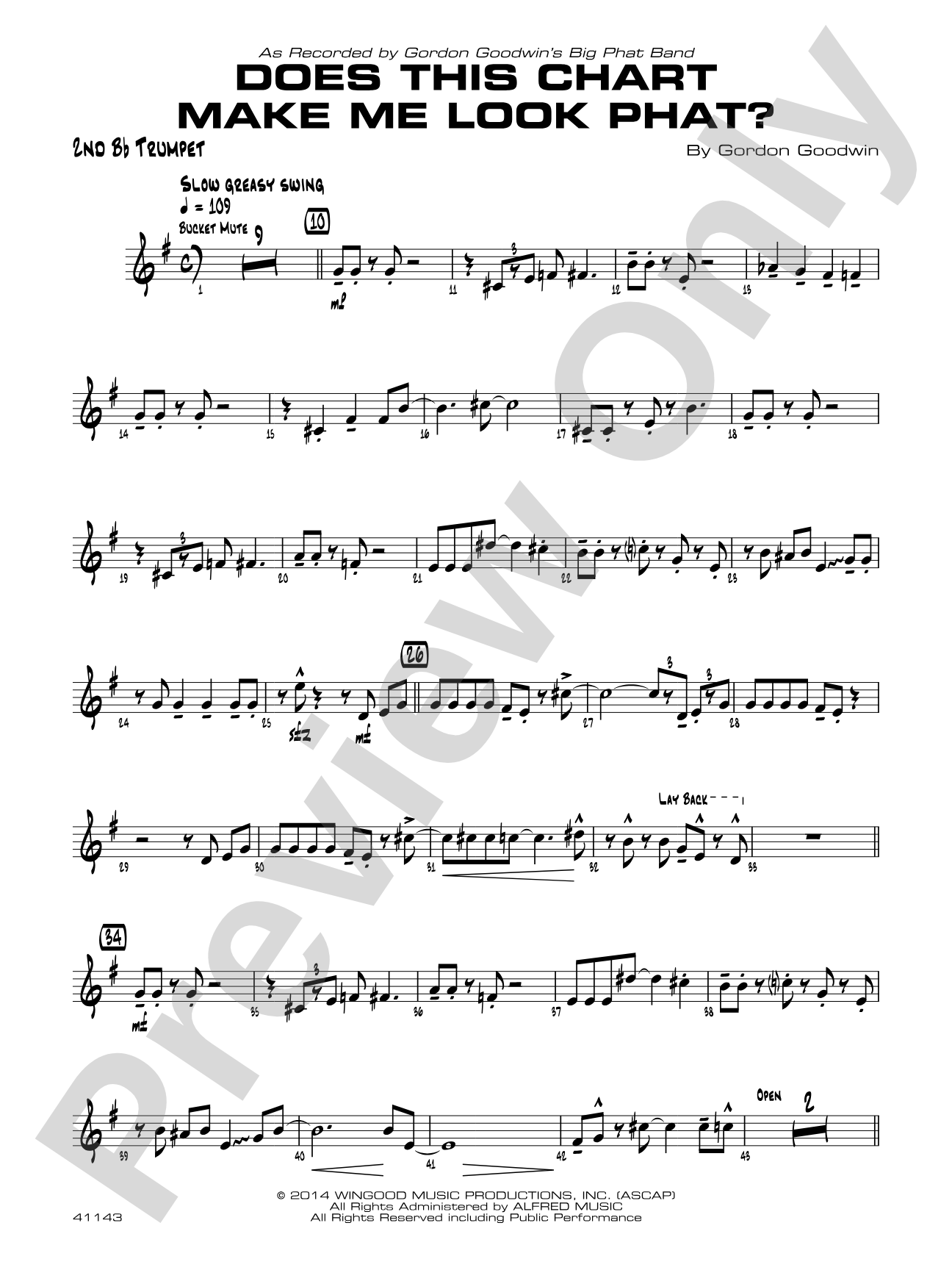 Does This Chart Make Me Look Phat?: 2nd B-flat Trumpet