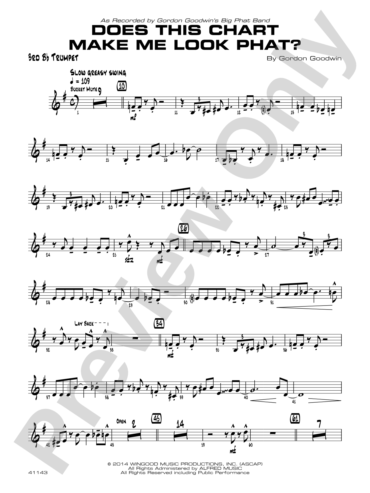 Does This Chart Make Me Look Phat?: 3rd B-flat Trumpet