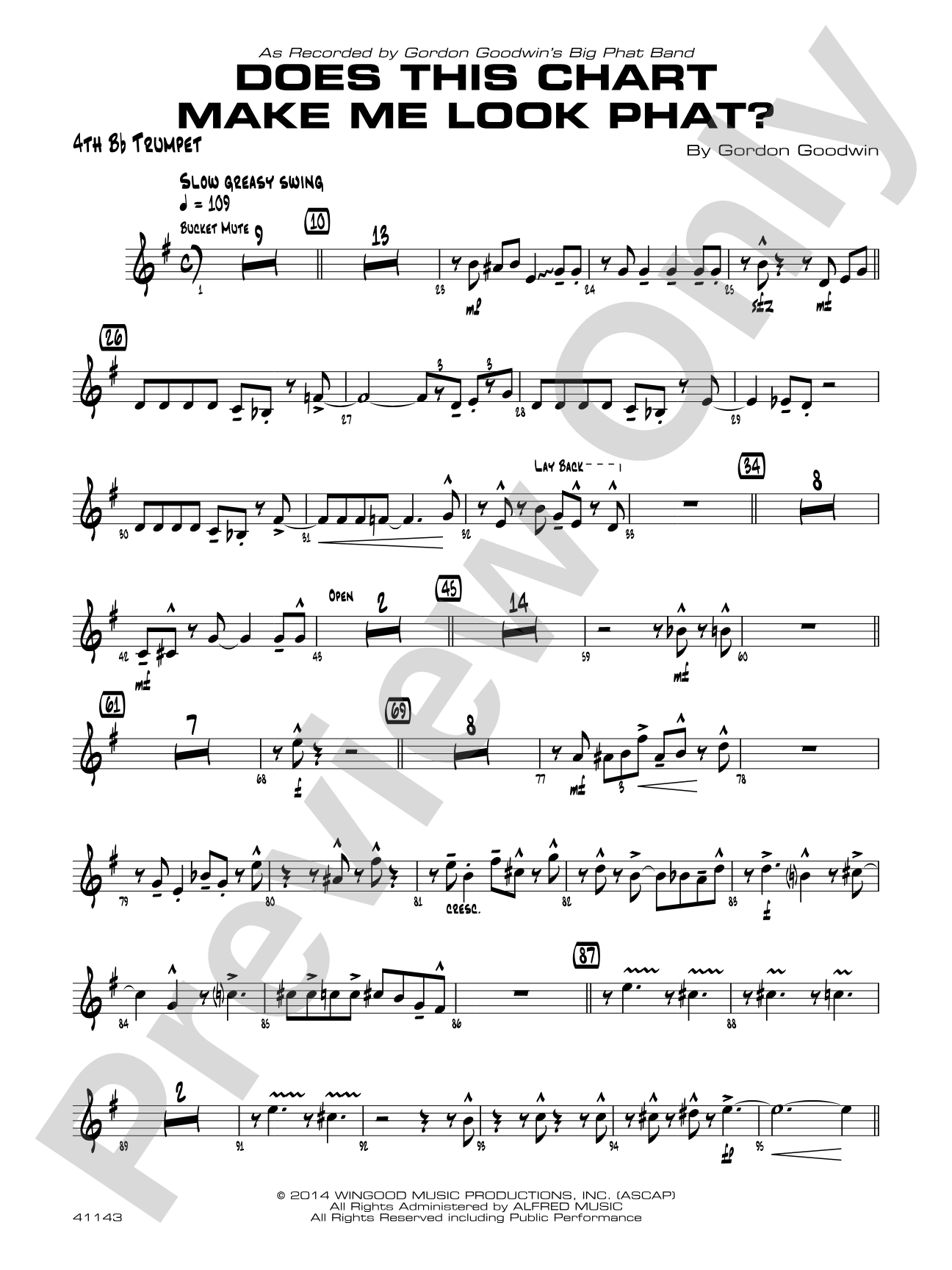 Does This Chart Make Me Look Phat?: 4th B-flat Trumpet