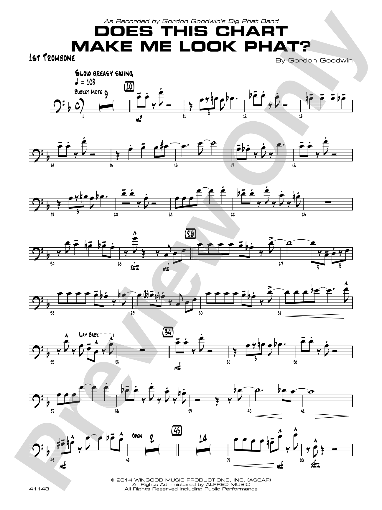 Does This Chart Make Me Look Phat?: 1st Trombone
