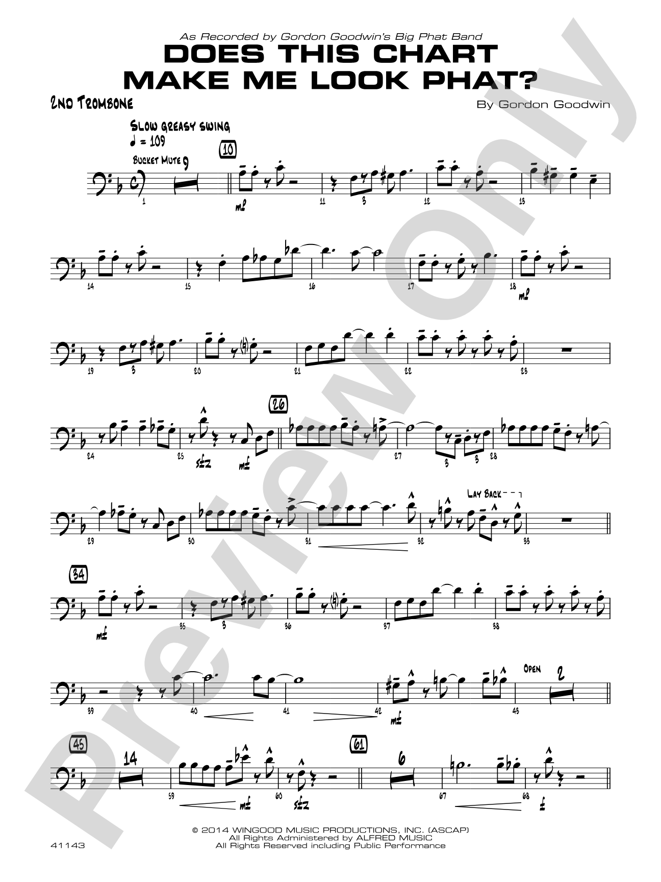 Does This Chart Make Me Look Phat?: 2nd Trombone