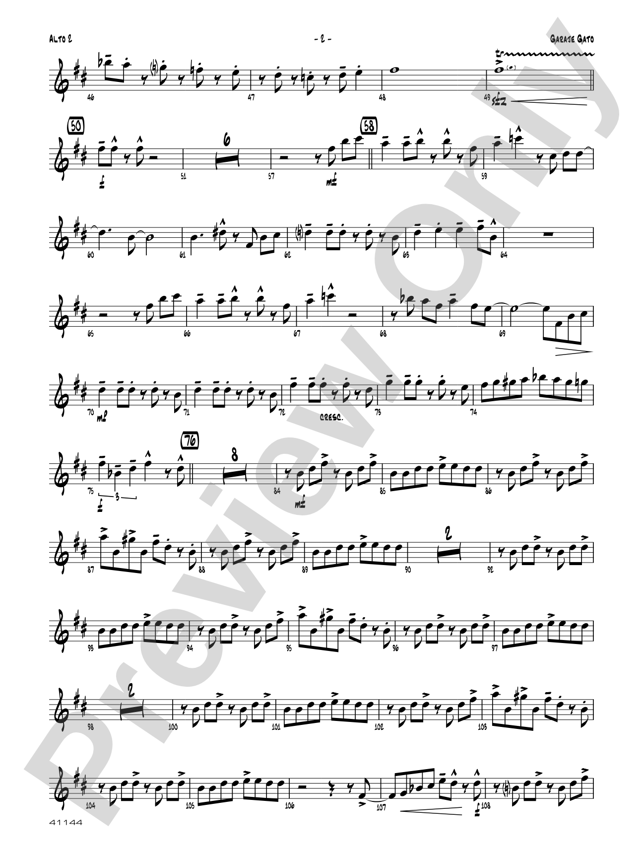 Garaje Gato: 2nd E-flat Alto Saxophone