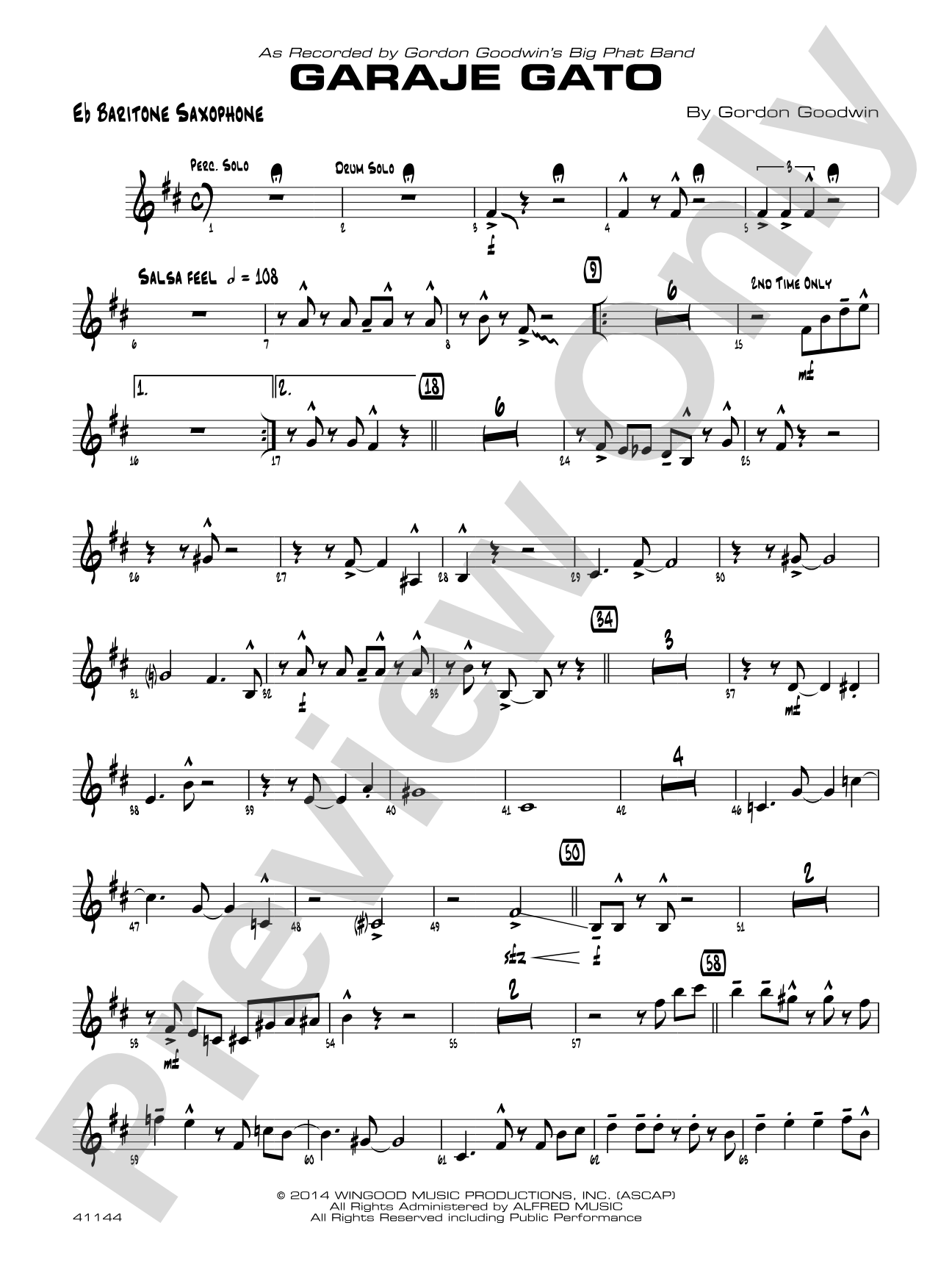 Garaje Gato: E-flat Baritone Saxophone