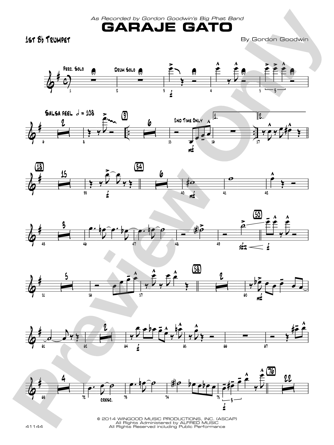 Garaje Gato: 1st B-flat Trumpet