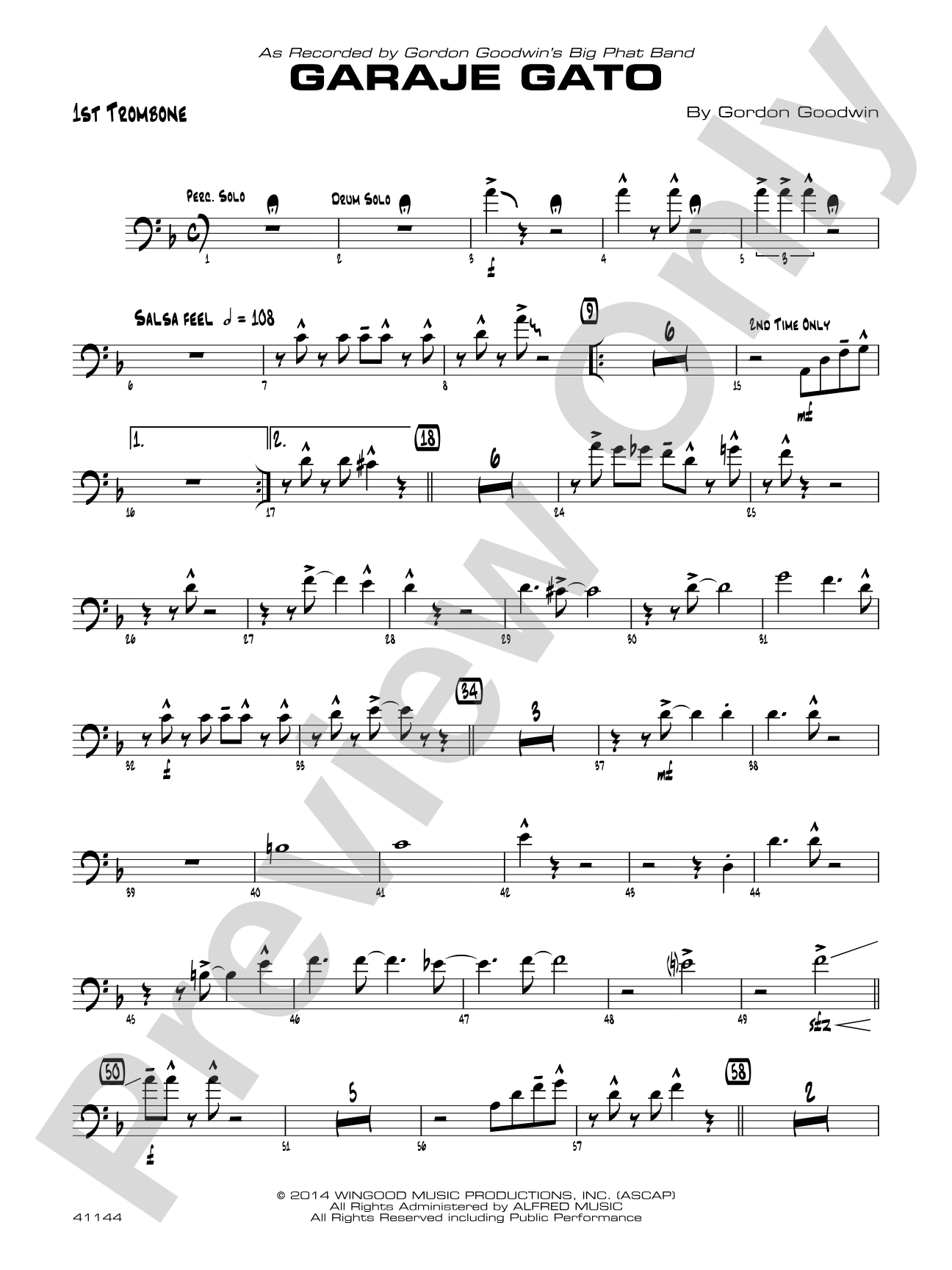 Garaje Gato: 1st Trombone