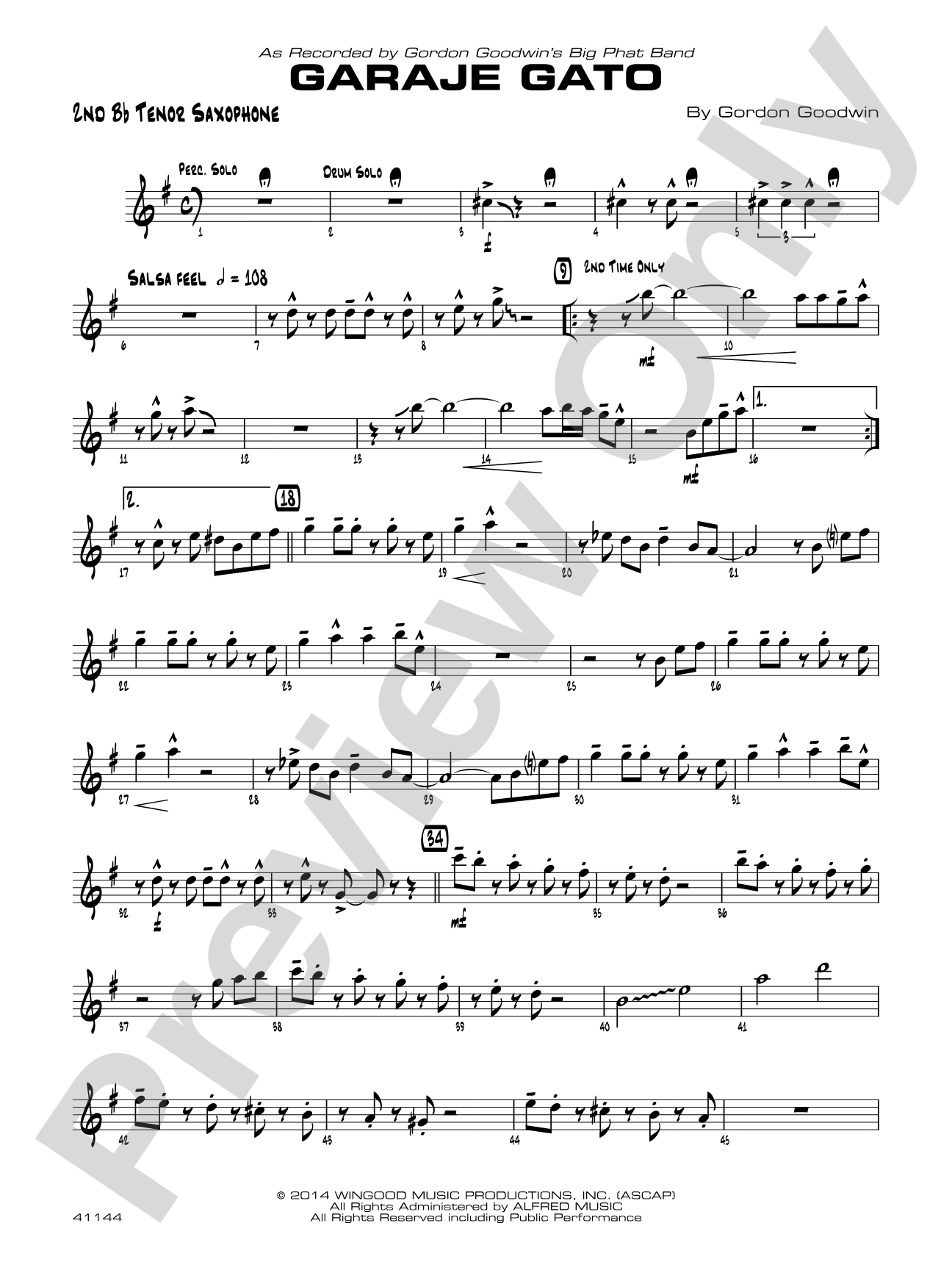 Garaje Gato: 2nd B-flat Tenor Saxophone