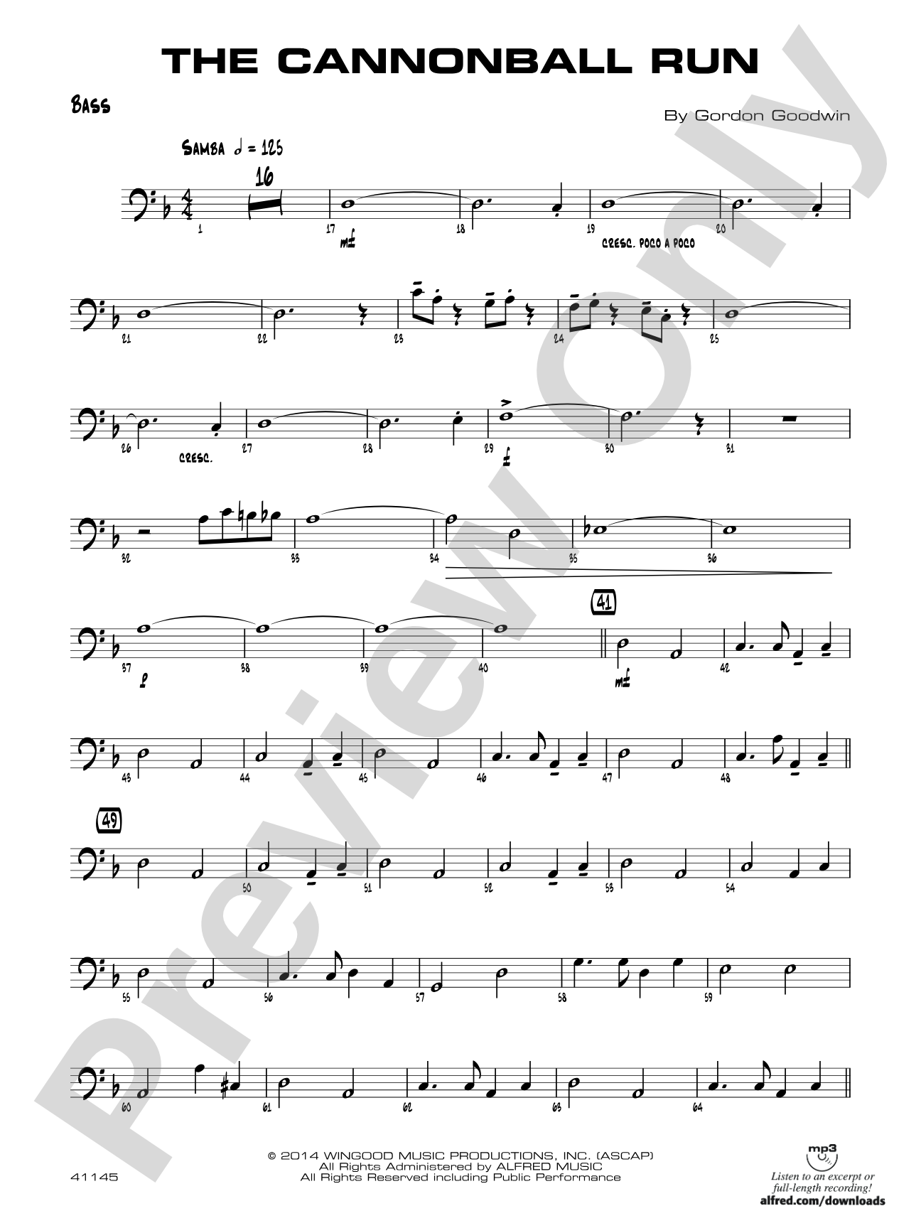 The Cannonball Run: String Bass