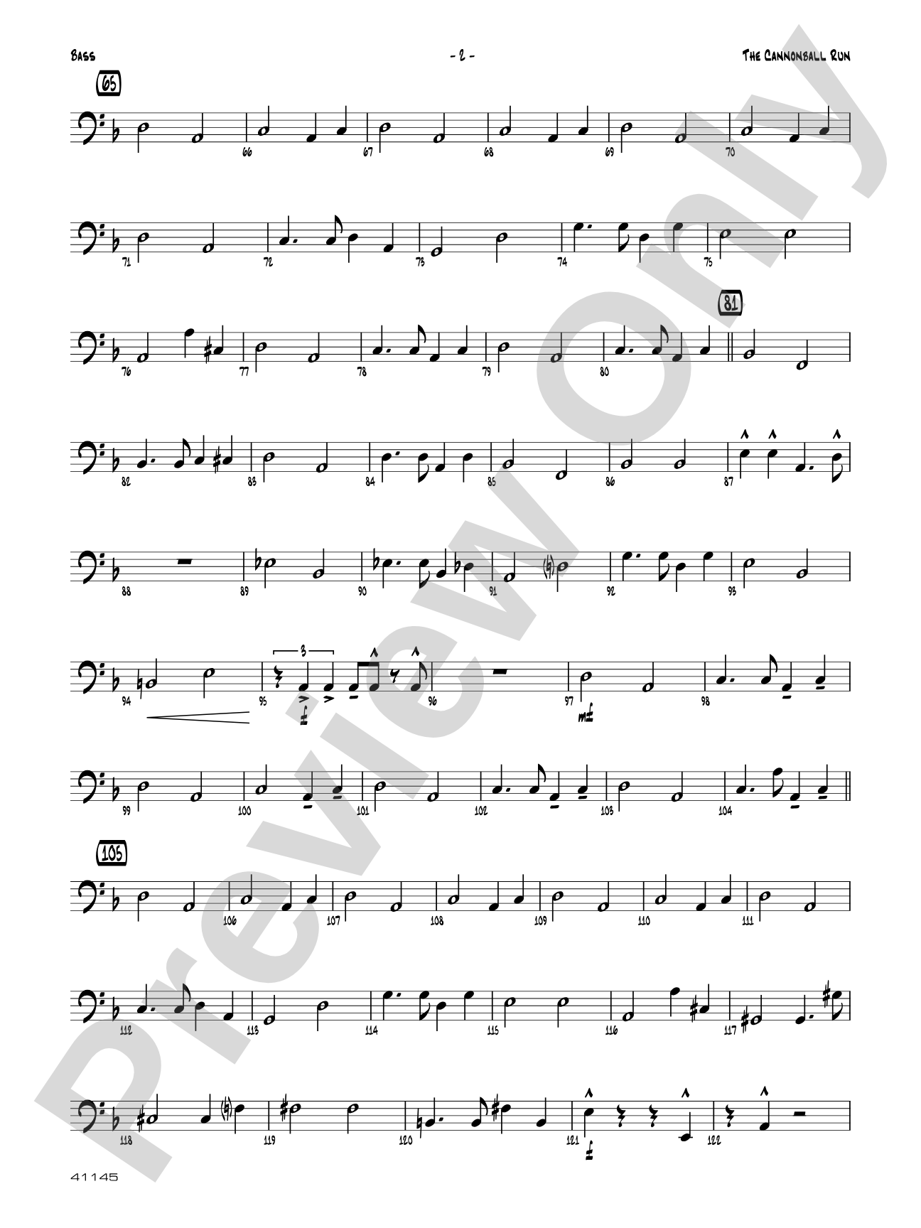 The Cannonball Run: String Bass