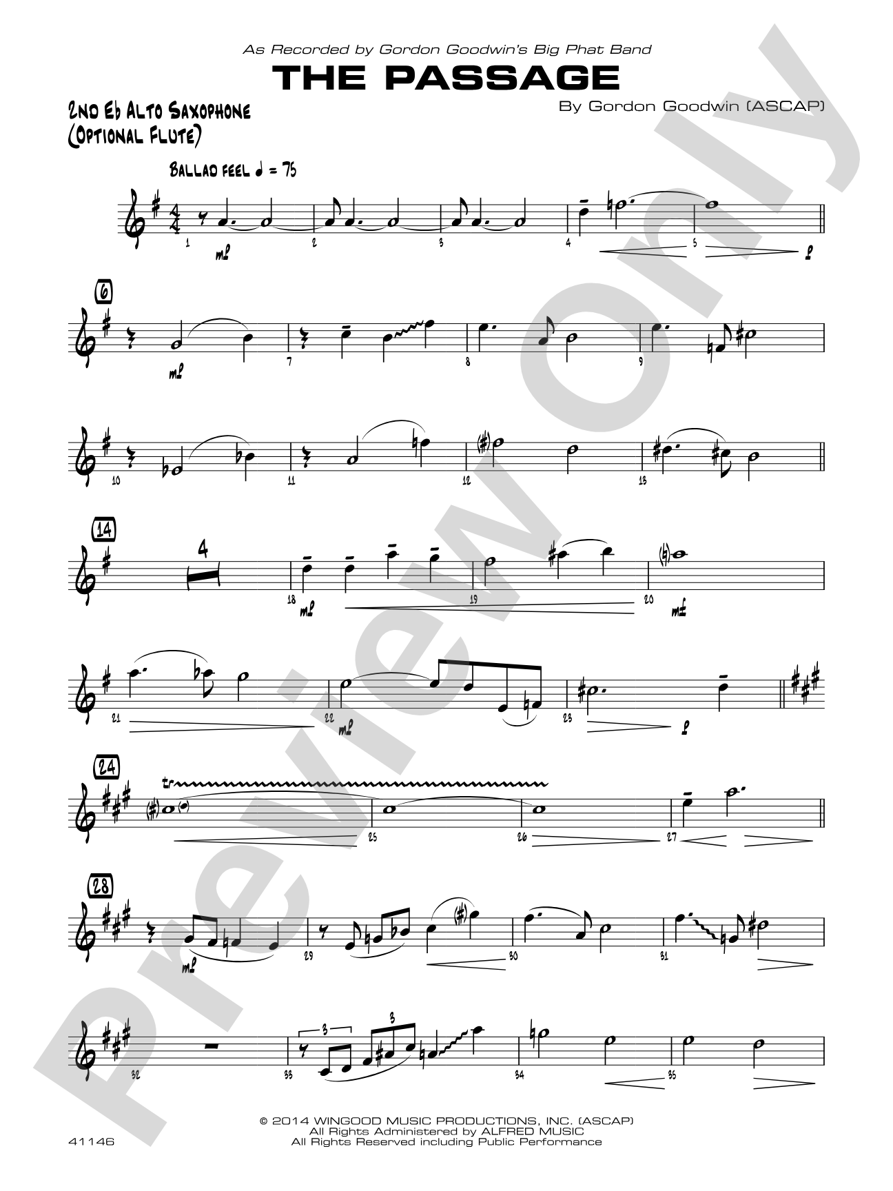 The Passage: 2nd E-flat Alto Saxophone