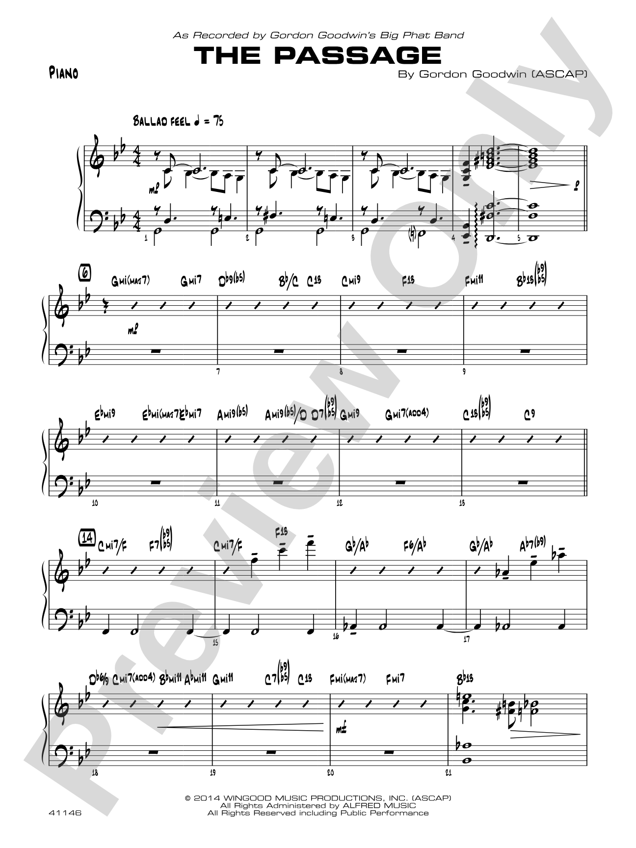 The Passage: Piano Accompaniment
