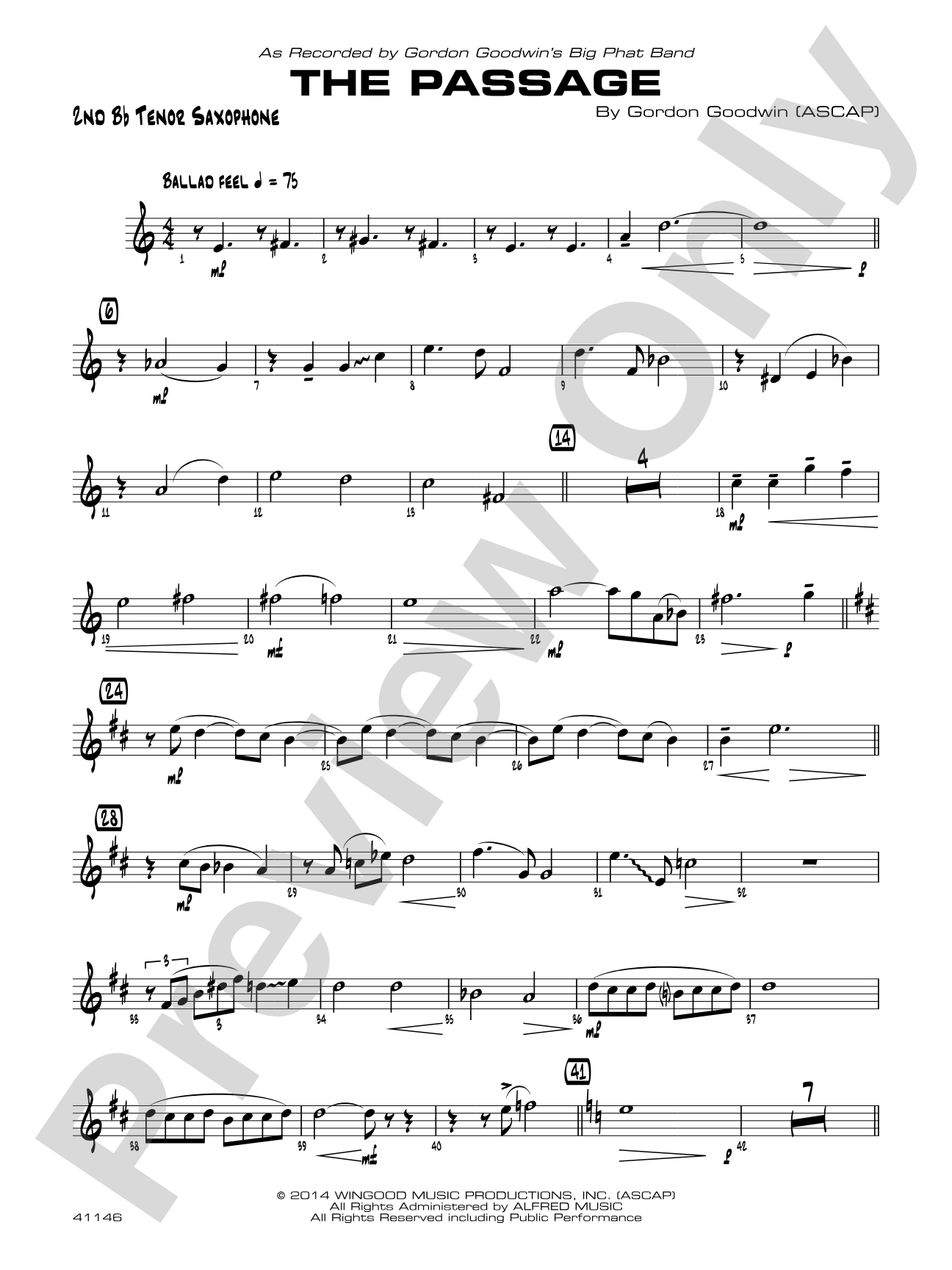 The Passage: 2nd B-flat Tenor Saxophone
