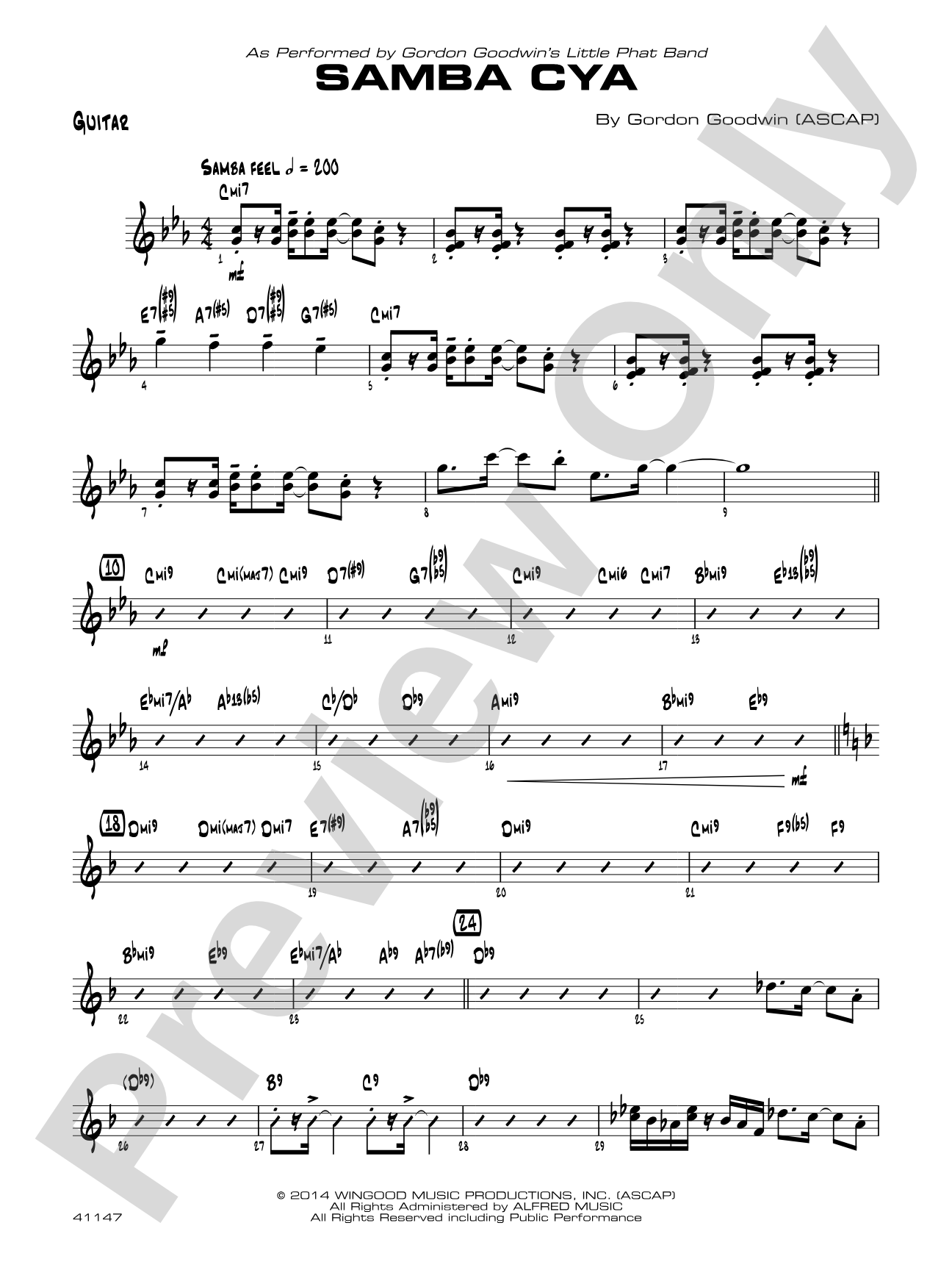 Samba Cya: Guitar