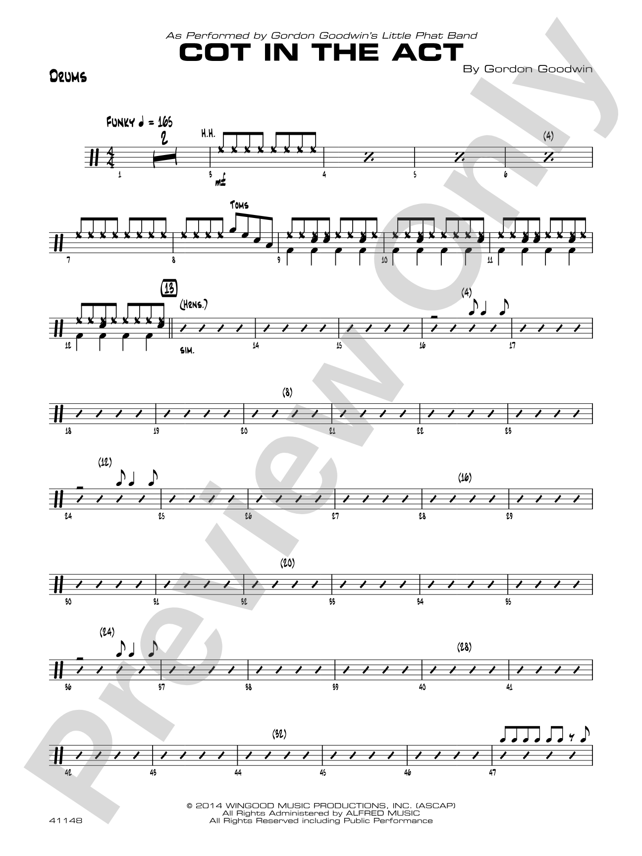 Cot in the Act: Drums