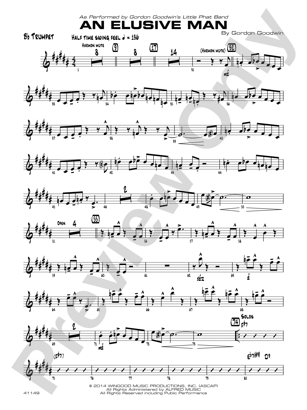 An Elusive Man: 1st B-flat Trumpet