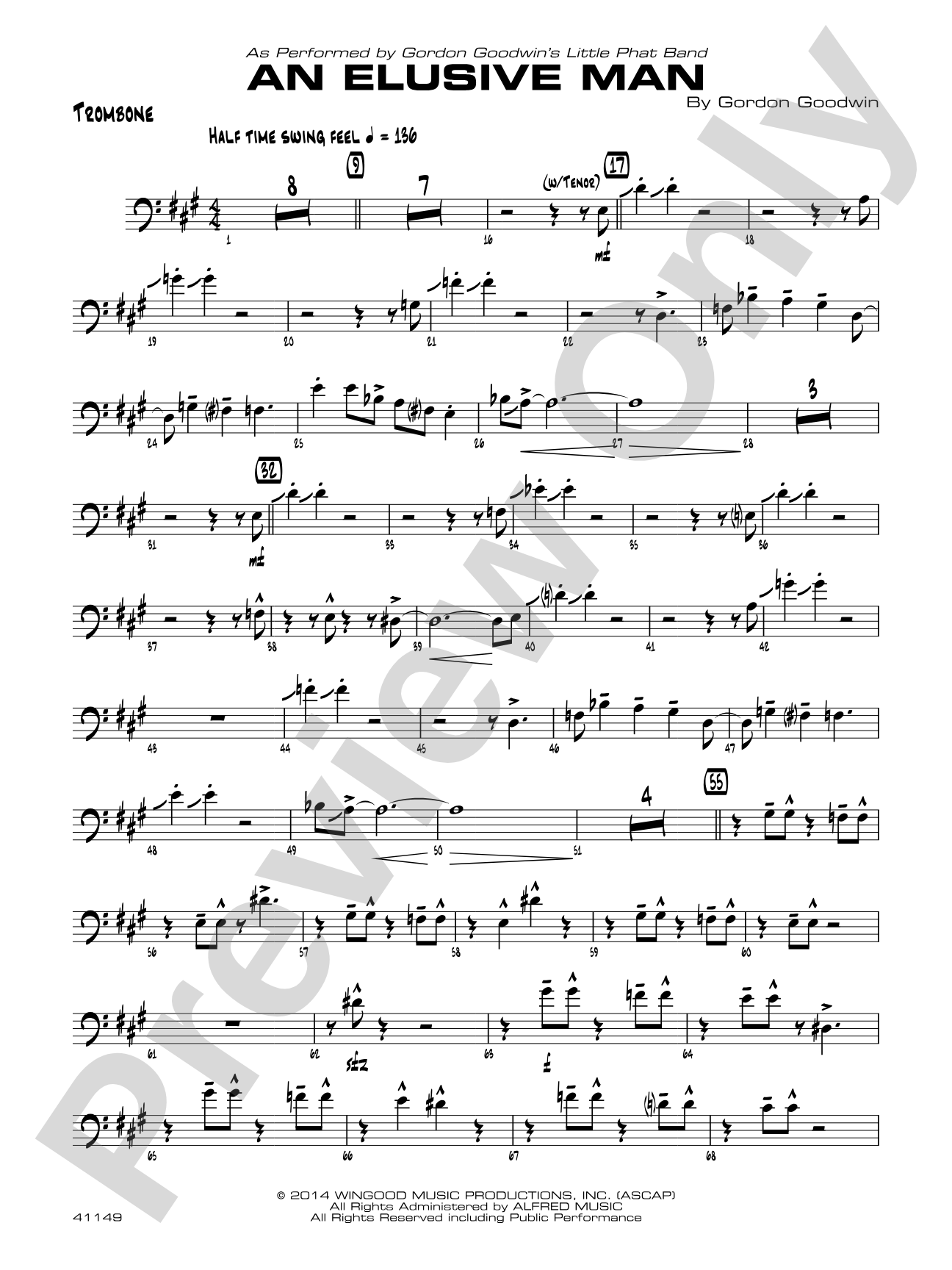 An Elusive Man: 1st Trombone