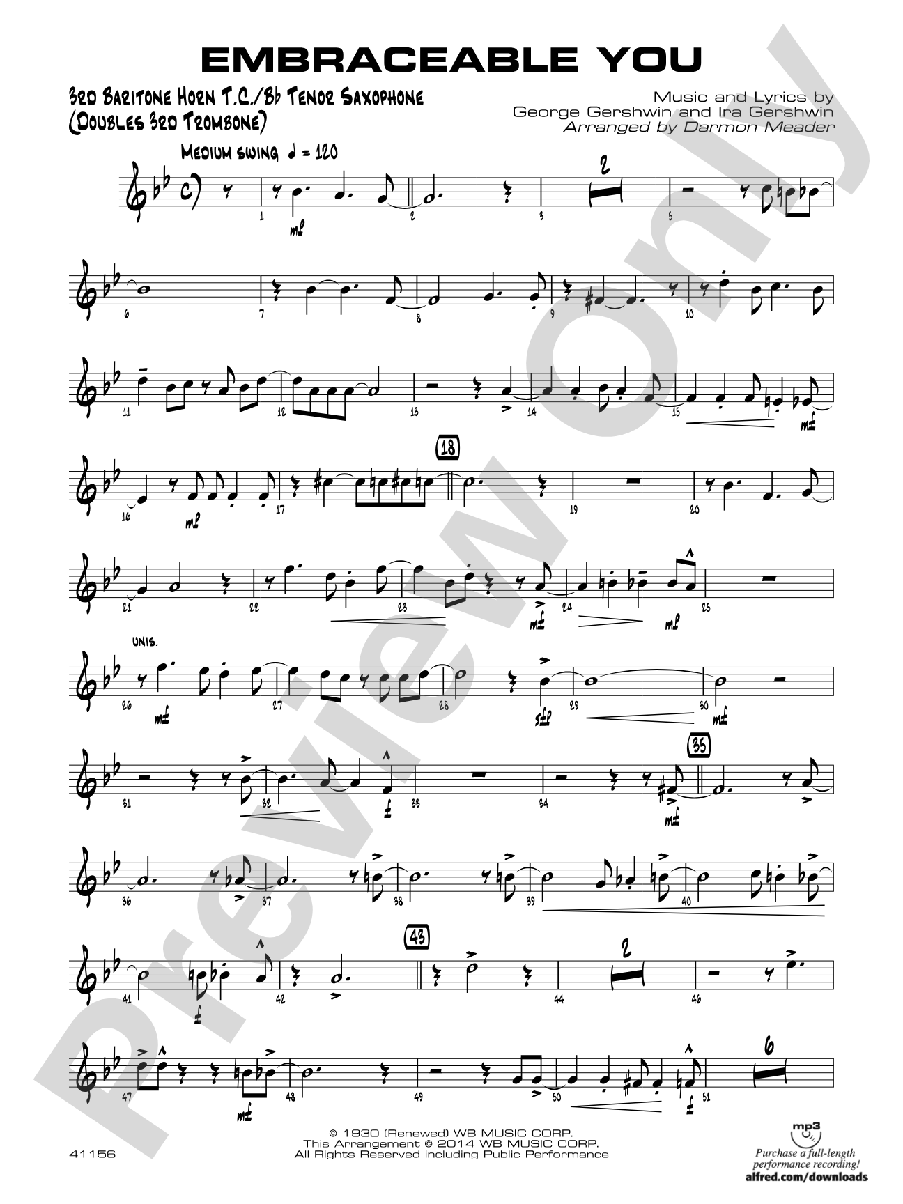 Embraceable You: 3rd Baritone T.C.