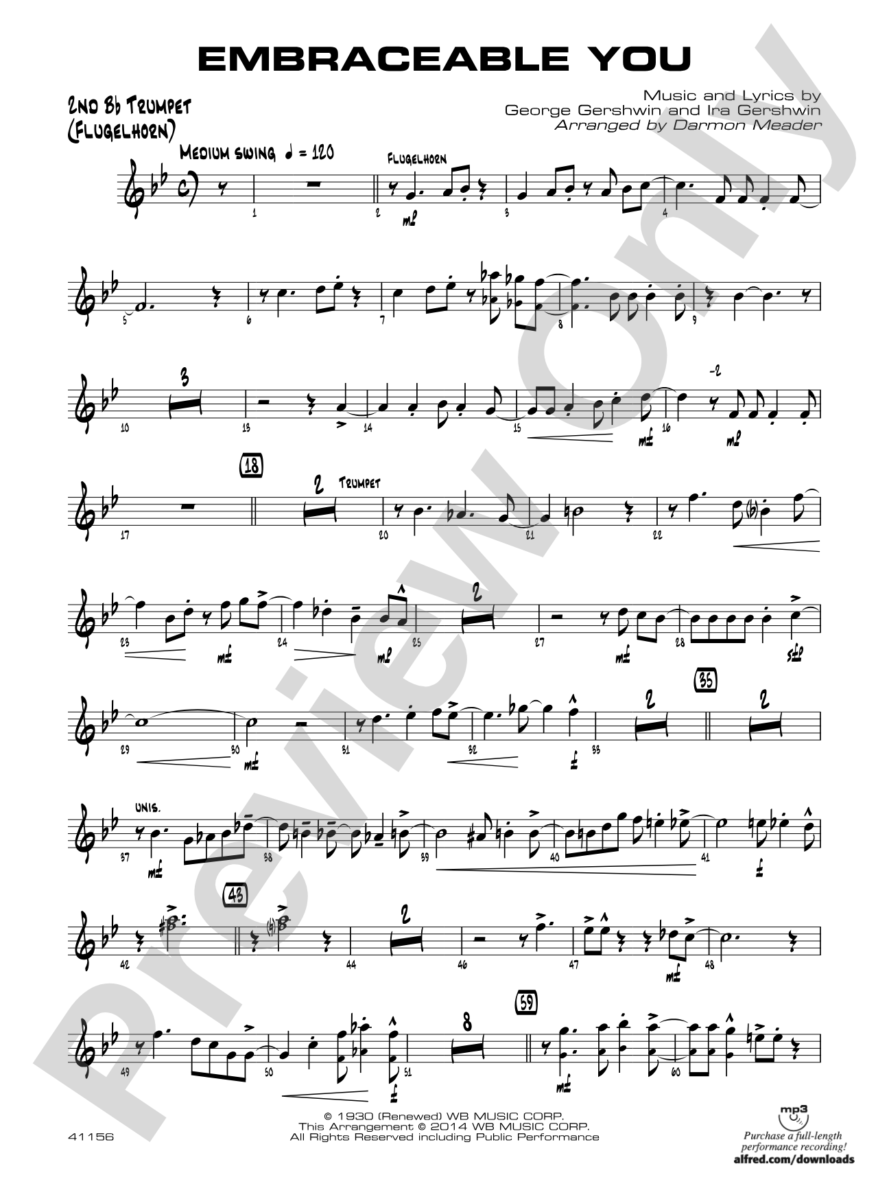 Embraceable You: 2nd B-flat Trumpet
