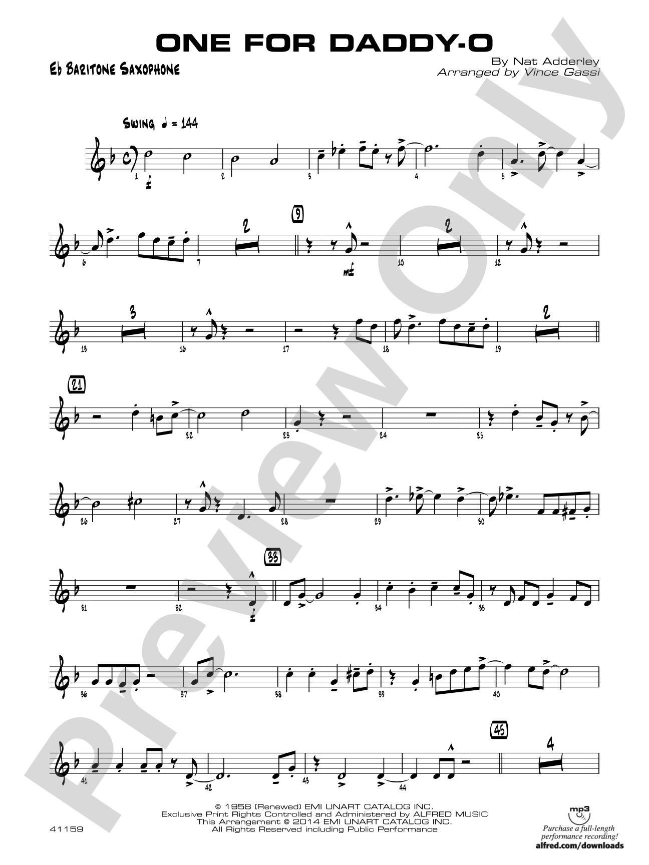 One for Daddy-O: E-flat Baritone Saxophone