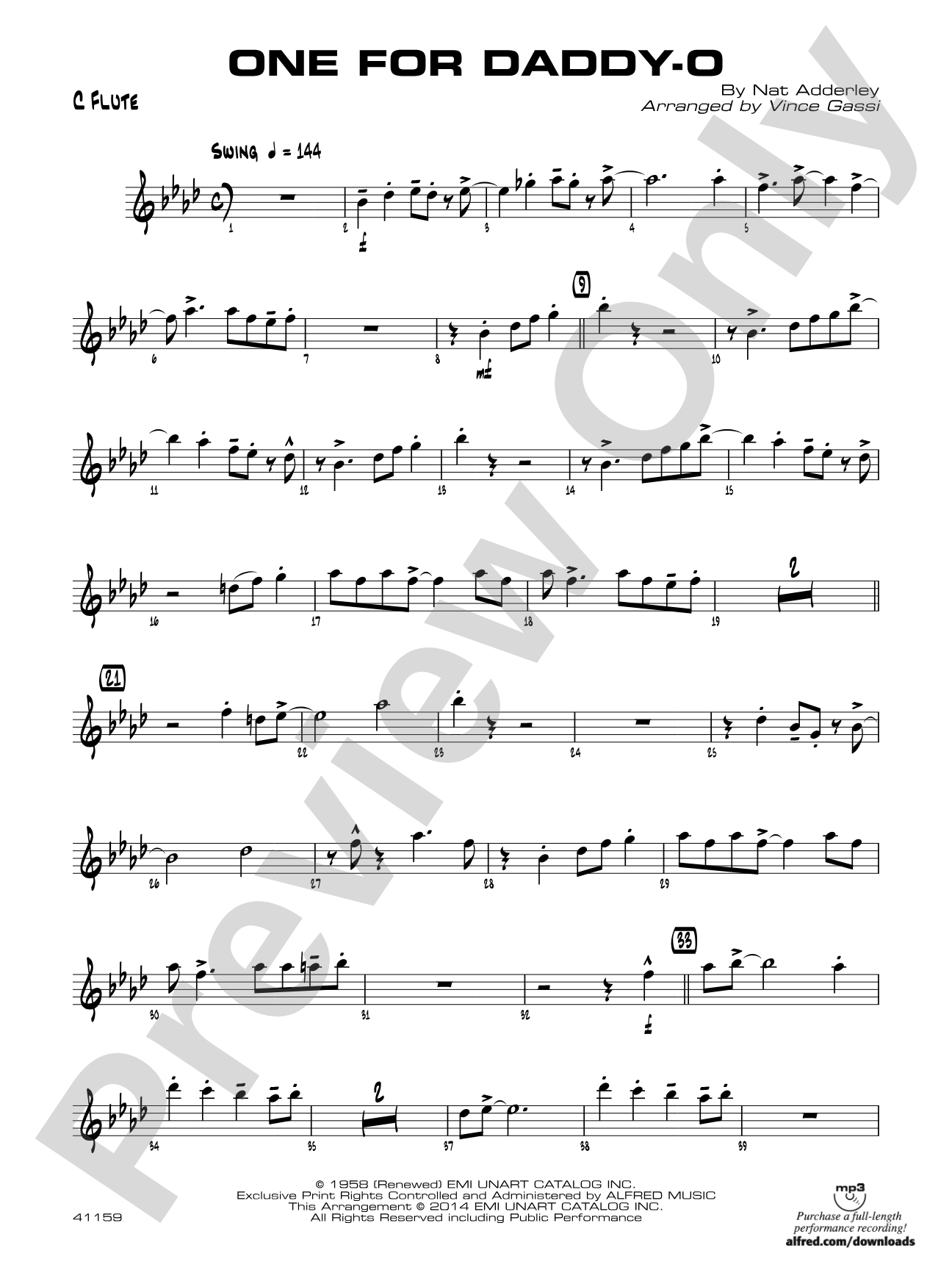 One for Daddy-O: Flute