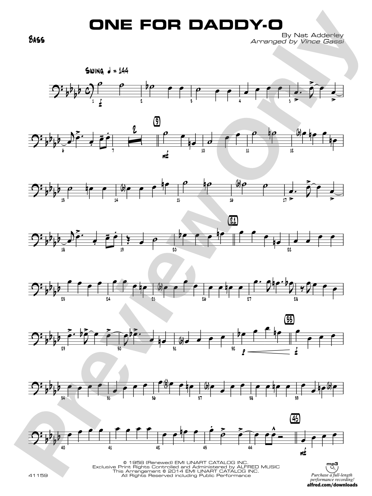 One for Daddy-O: String Bass