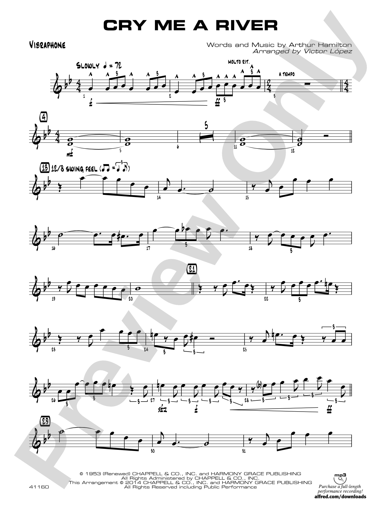 Cry Me a River: Vibraphone