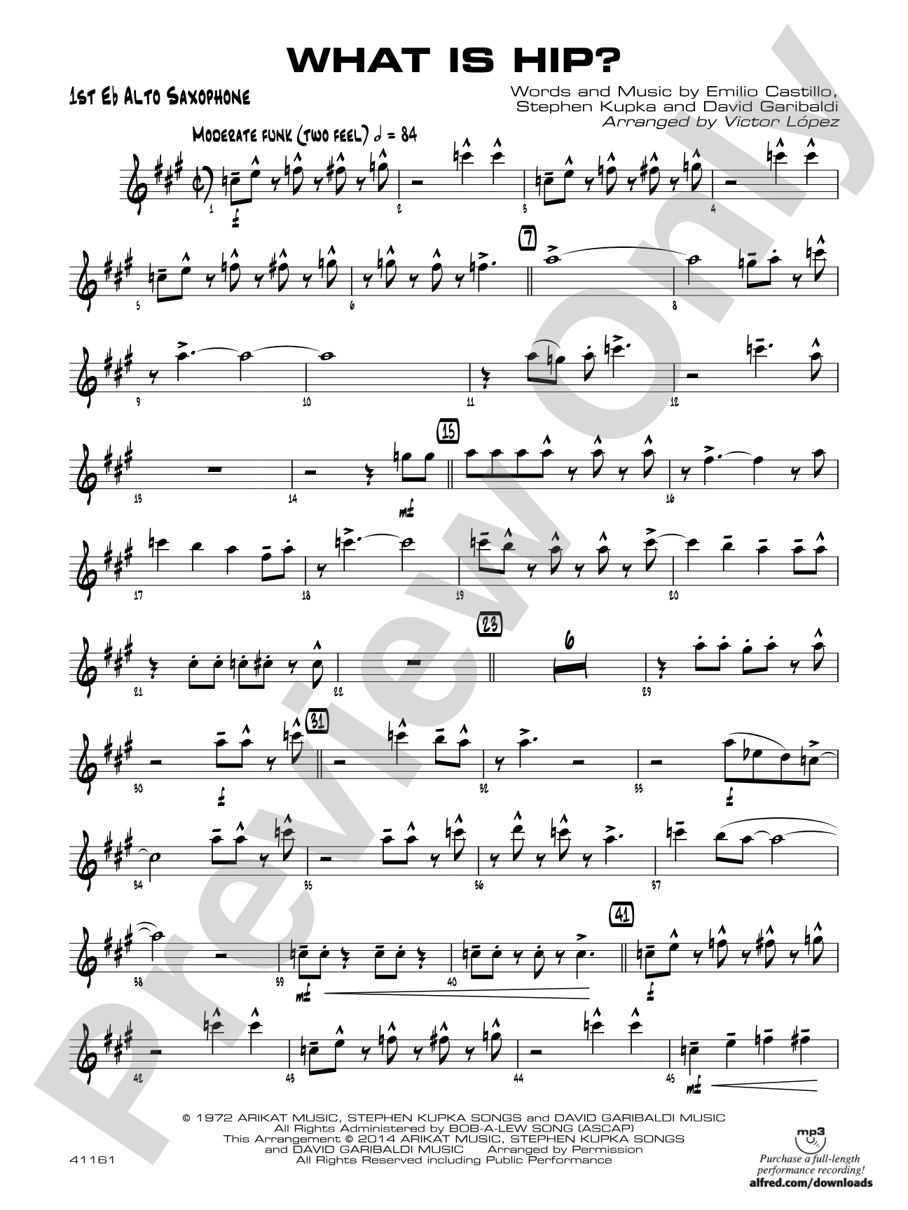 What Is Hip: E-flat Alto Saxophone