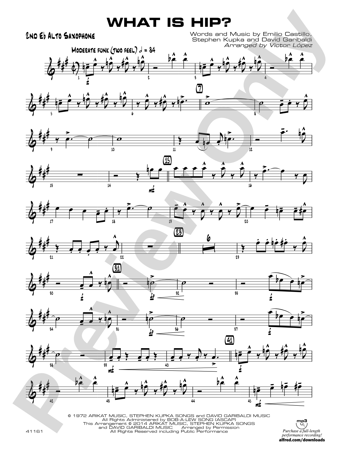 What Is Hip: 2nd E-flat Alto Saxophone