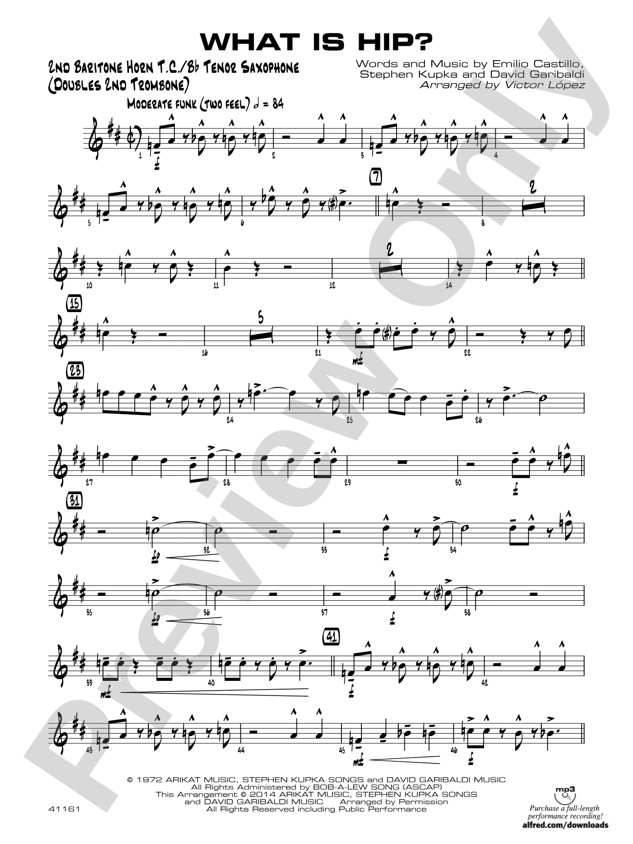 What Is Hip: 2nd Baritone T.C.