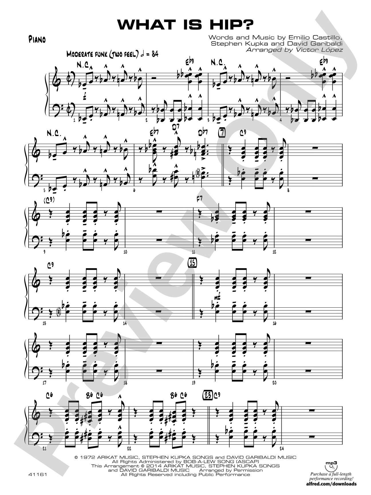 What Is Hip: Piano Accompaniment
