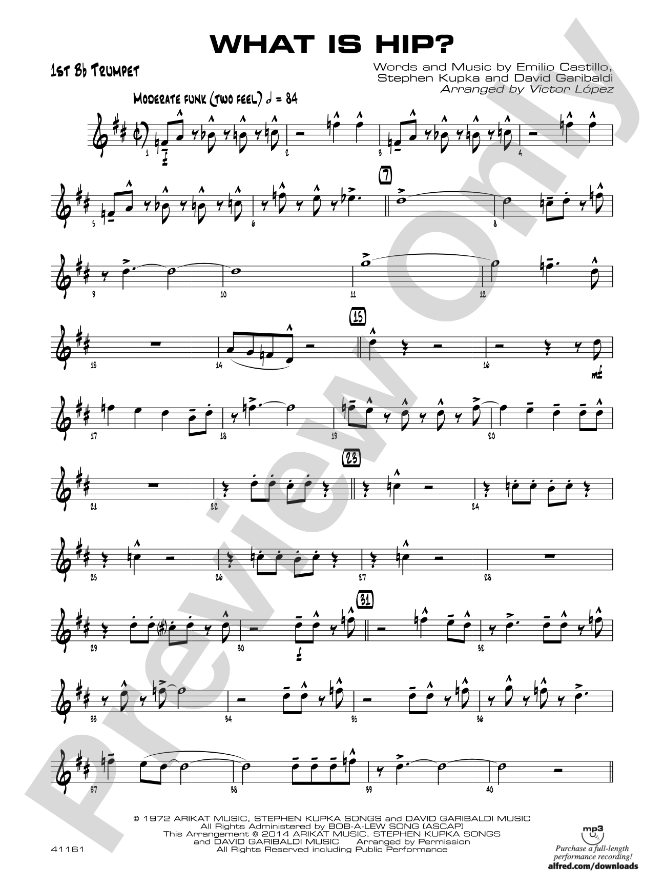 What Is Hip: 1st B-flat Trumpet