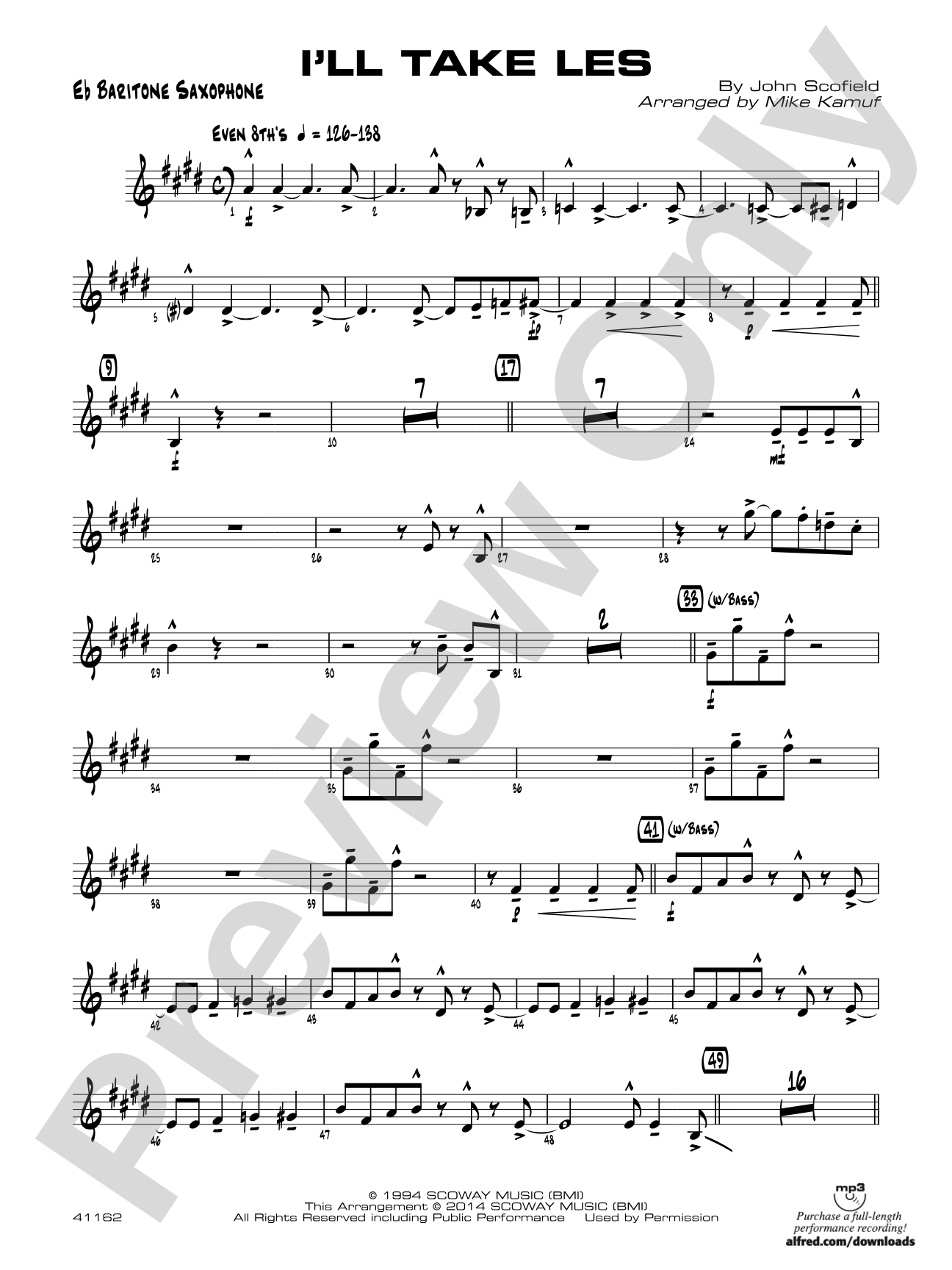 I'll Take Les: E-flat Baritone Saxophone