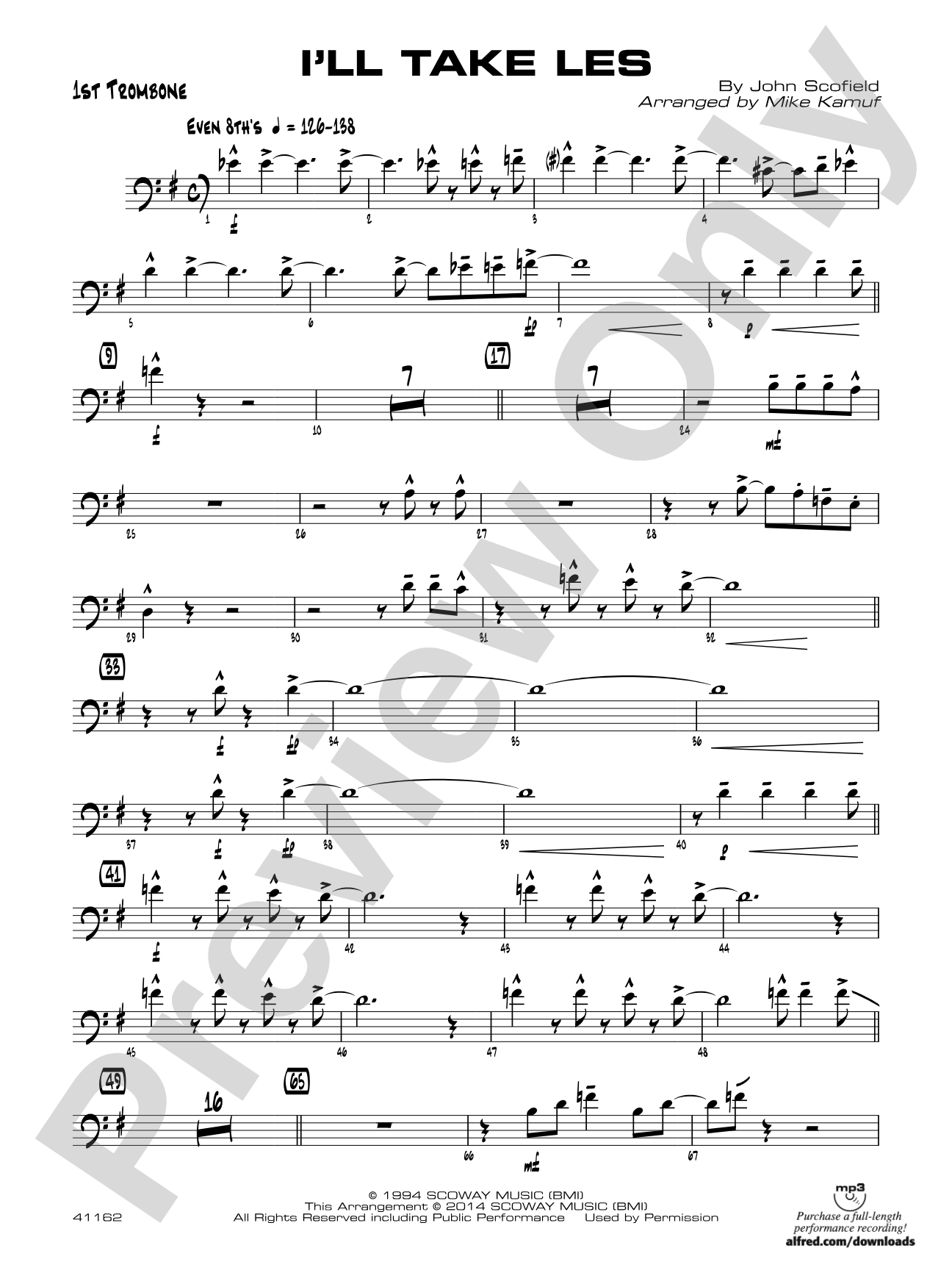 I'll Take Les: 1st Trombone