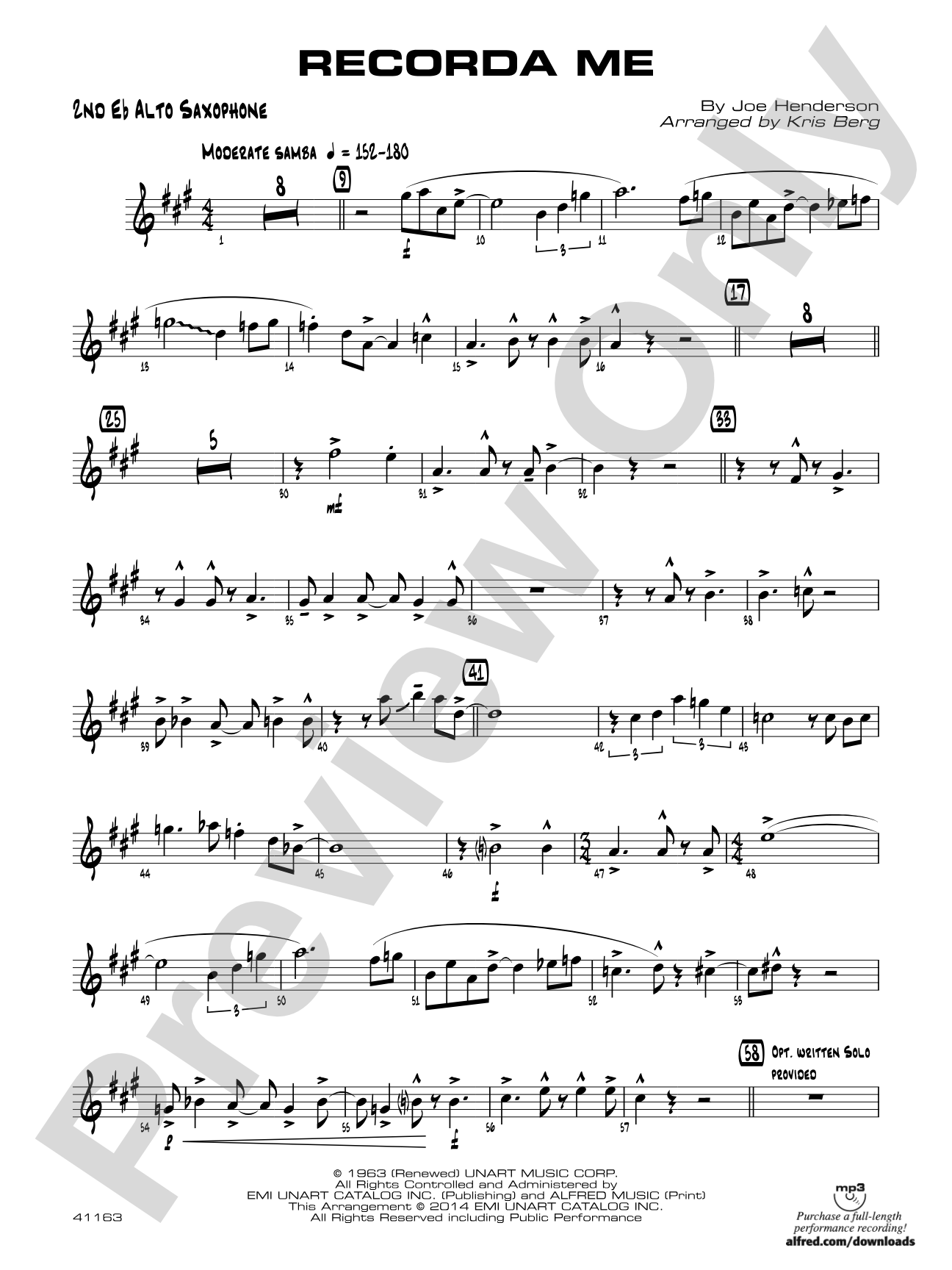 Recorda me: 2nd E-flat Alto Saxophone