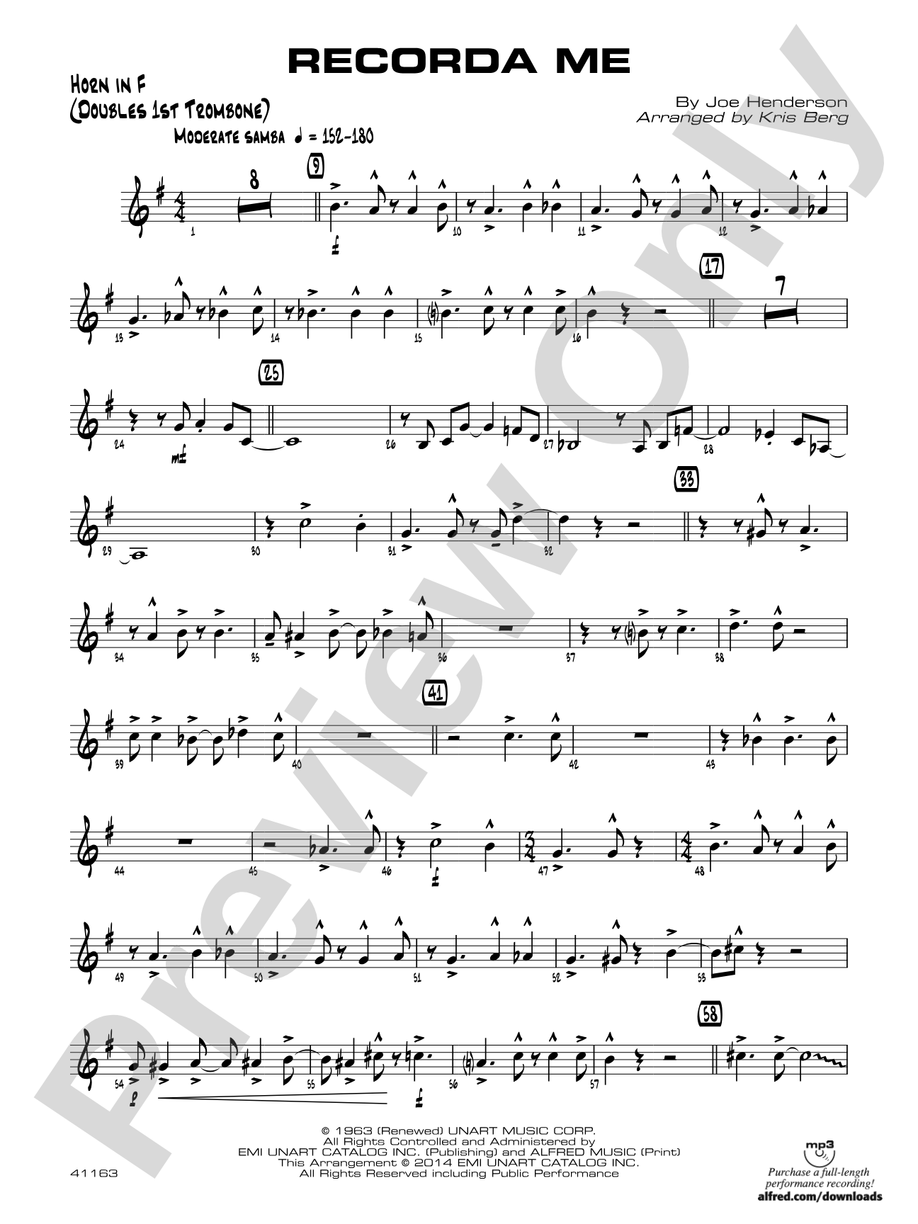 Recorda me: 1st F Horn