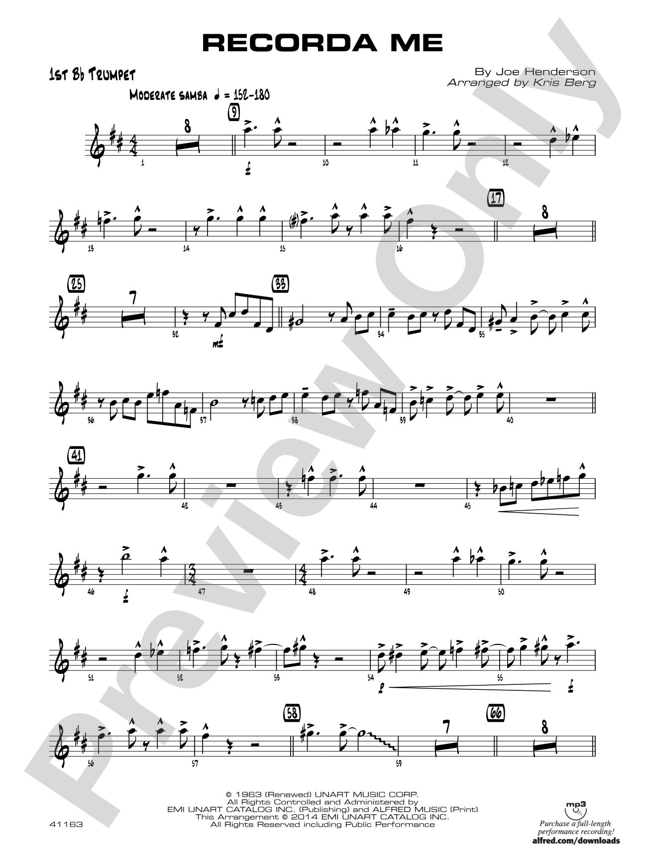 Recorda me: 1st B-flat Trumpet
