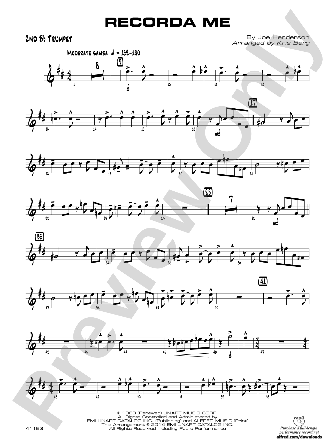 Recorda me: 2nd B-flat Trumpet