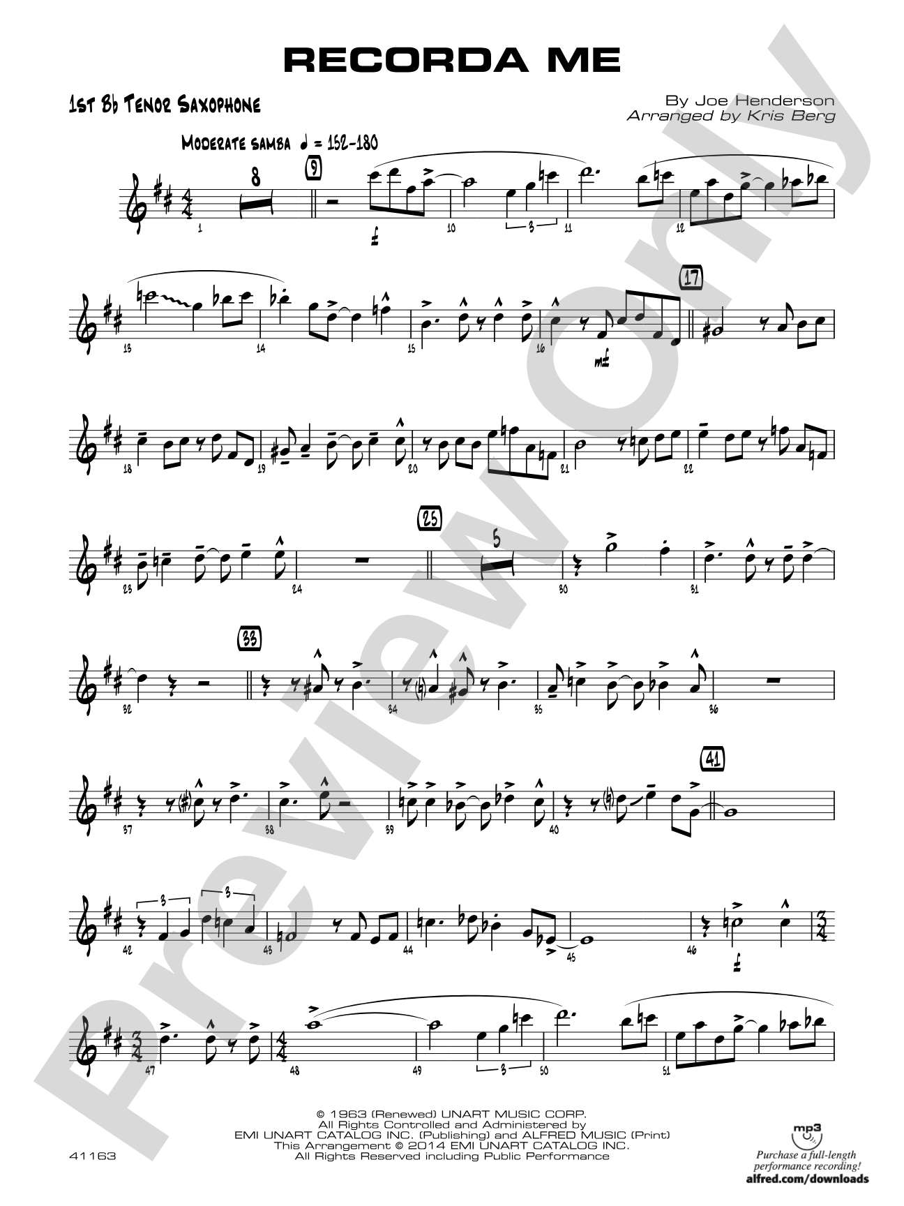 Recorda me: B-flat Tenor Saxophone