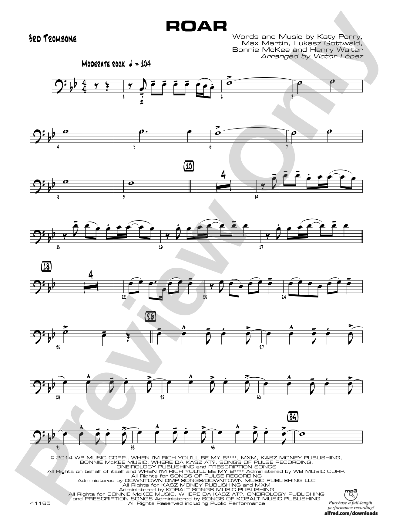 Roar: 3rd Trombone